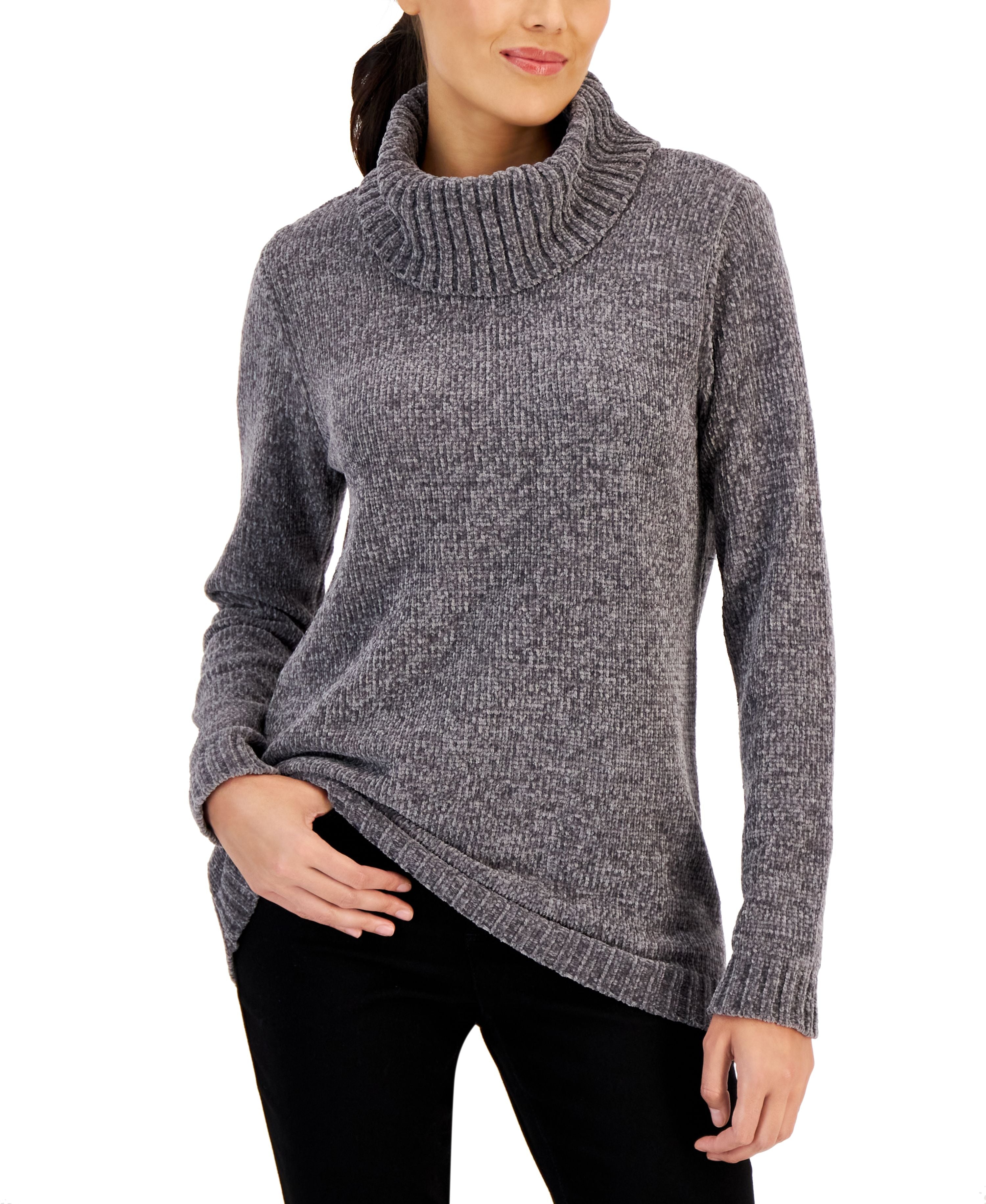 Women's Chenille Cowlneck Sweater