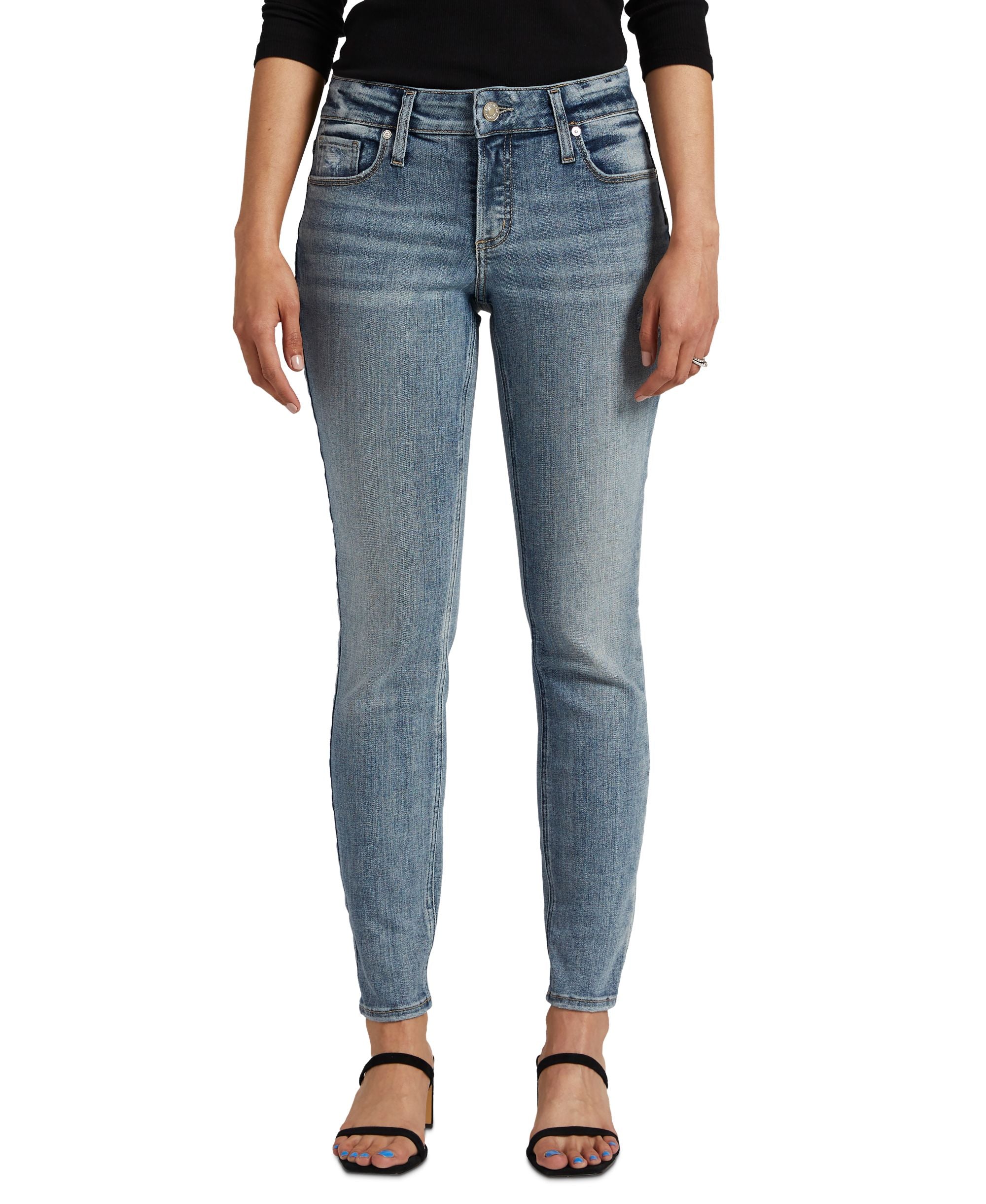 Silver Jeans Co. Womens Elyse Curvy Fit Skinny Jeans