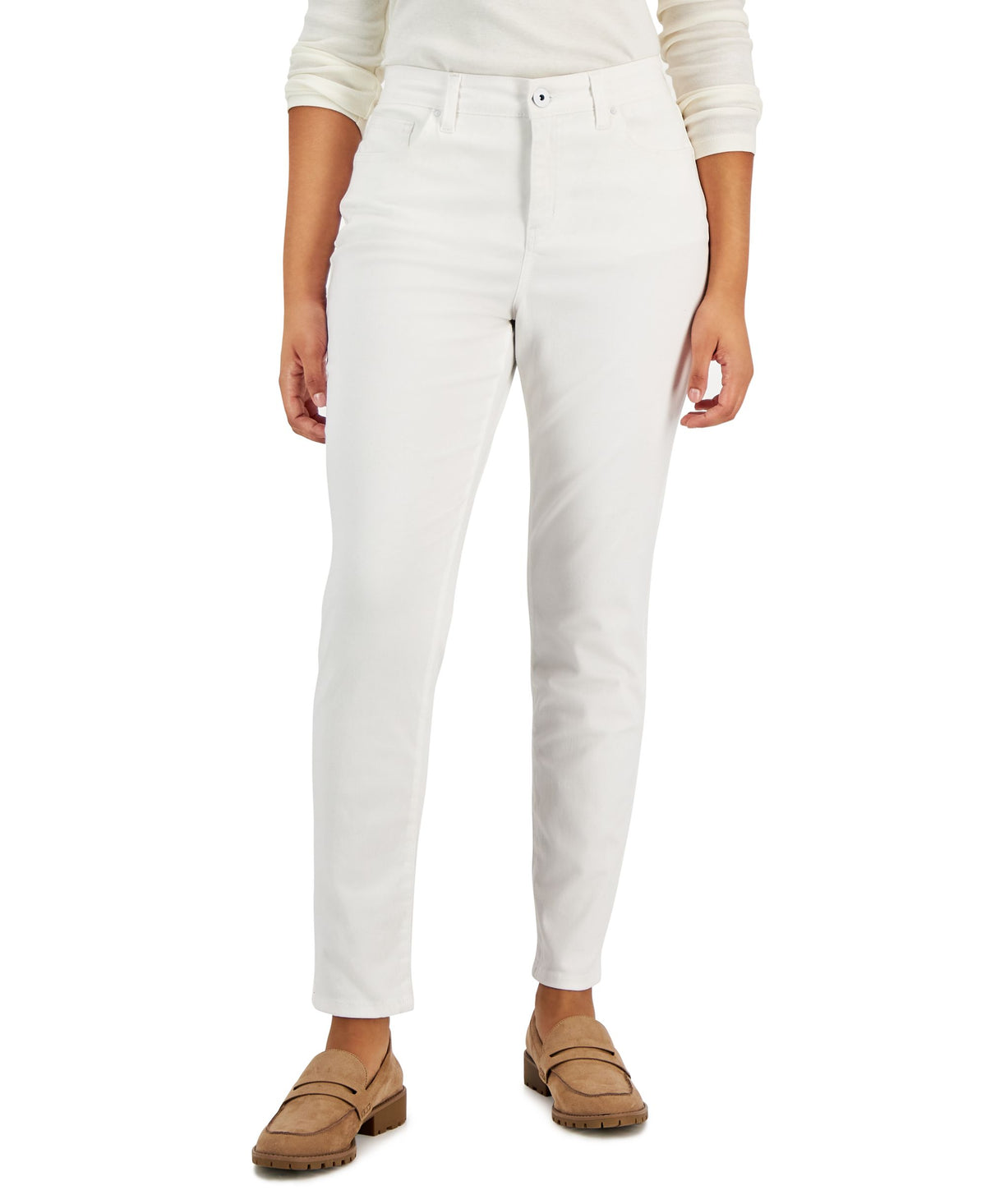 Women's Curvy-Fit Mid-Rise Skinny Jeans, Regular, Short and Long Lengths