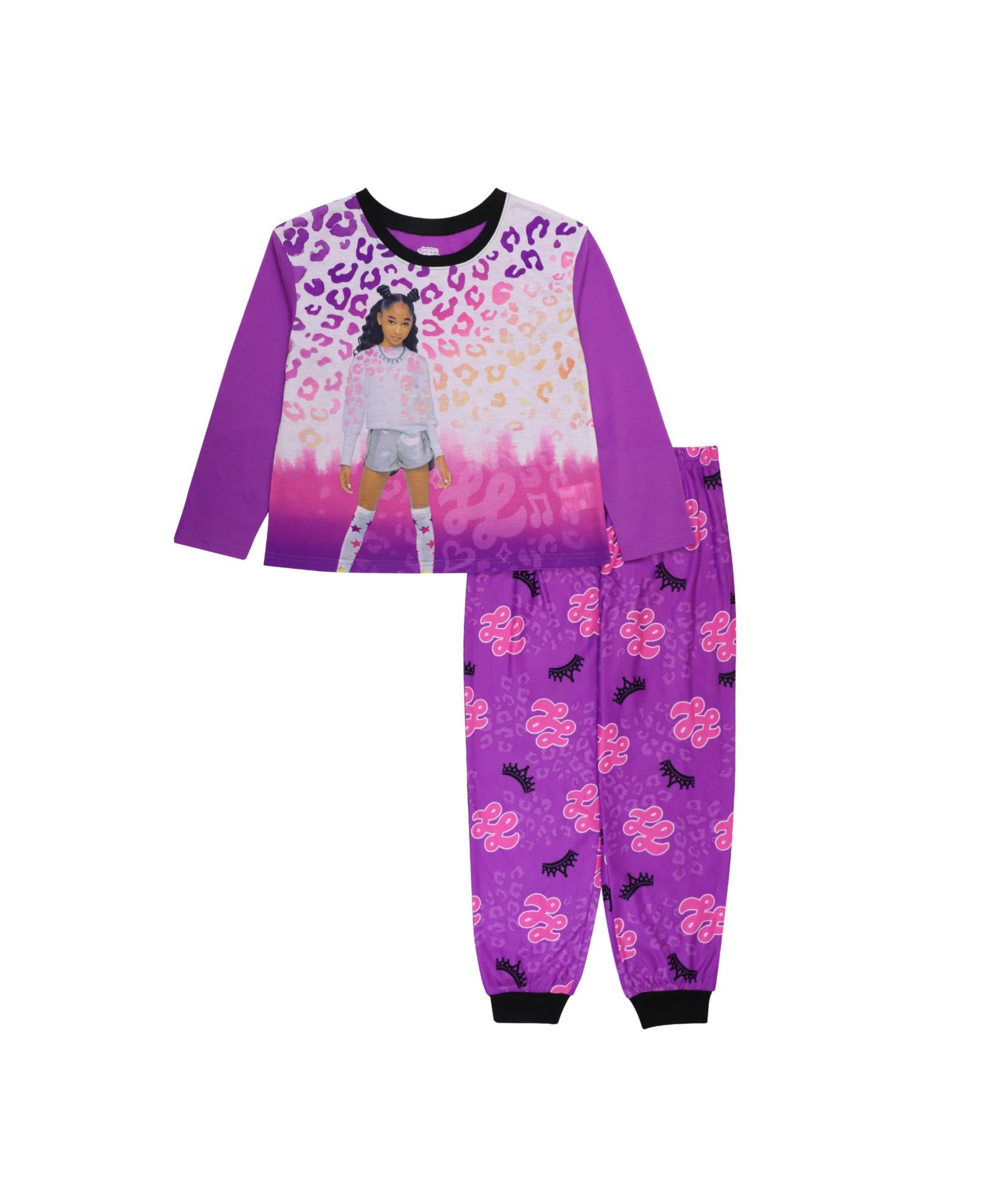 Little Girls That Girl Lay Lay T-Shirt Pajama 2 Piece Set