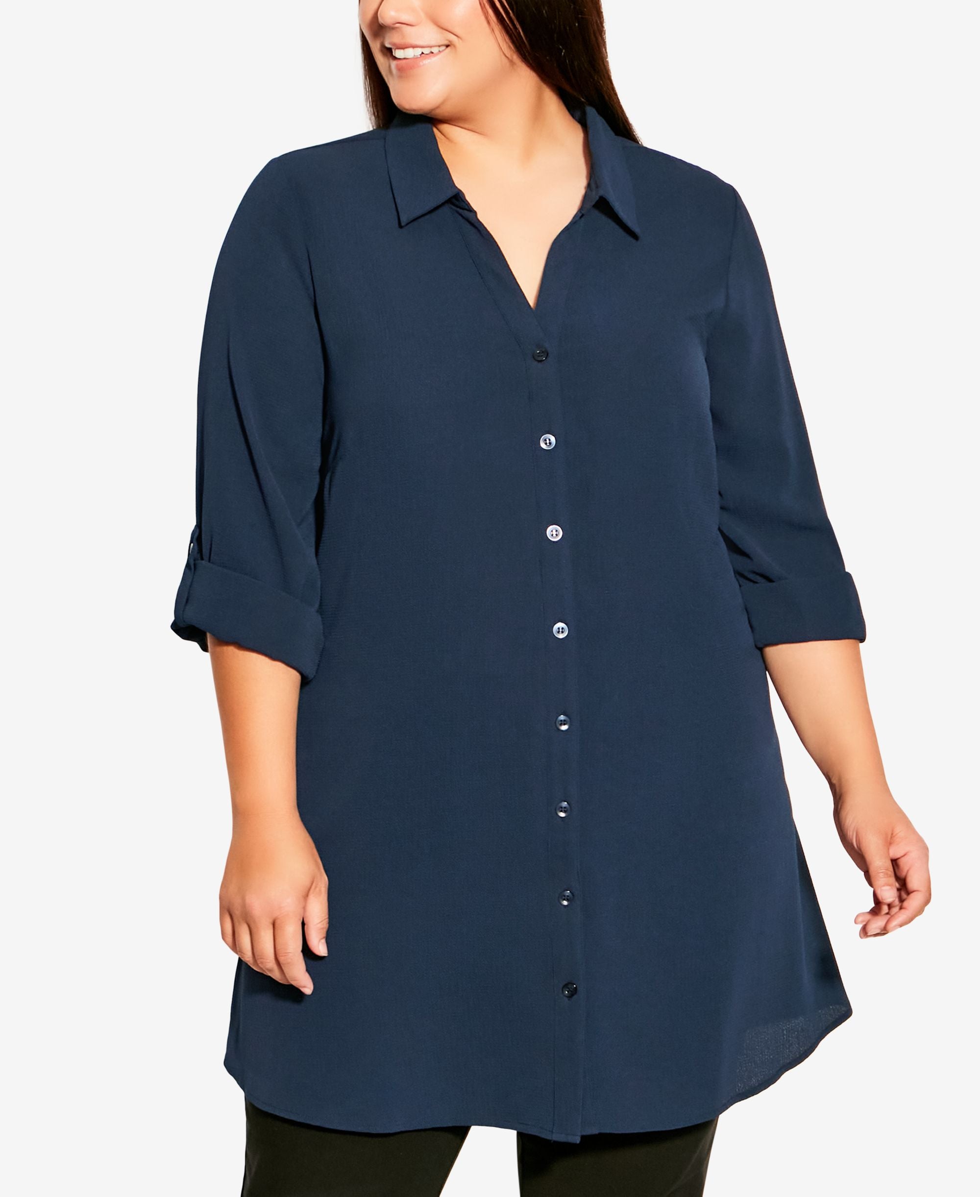 Avenue Plus Size Plain Shirt