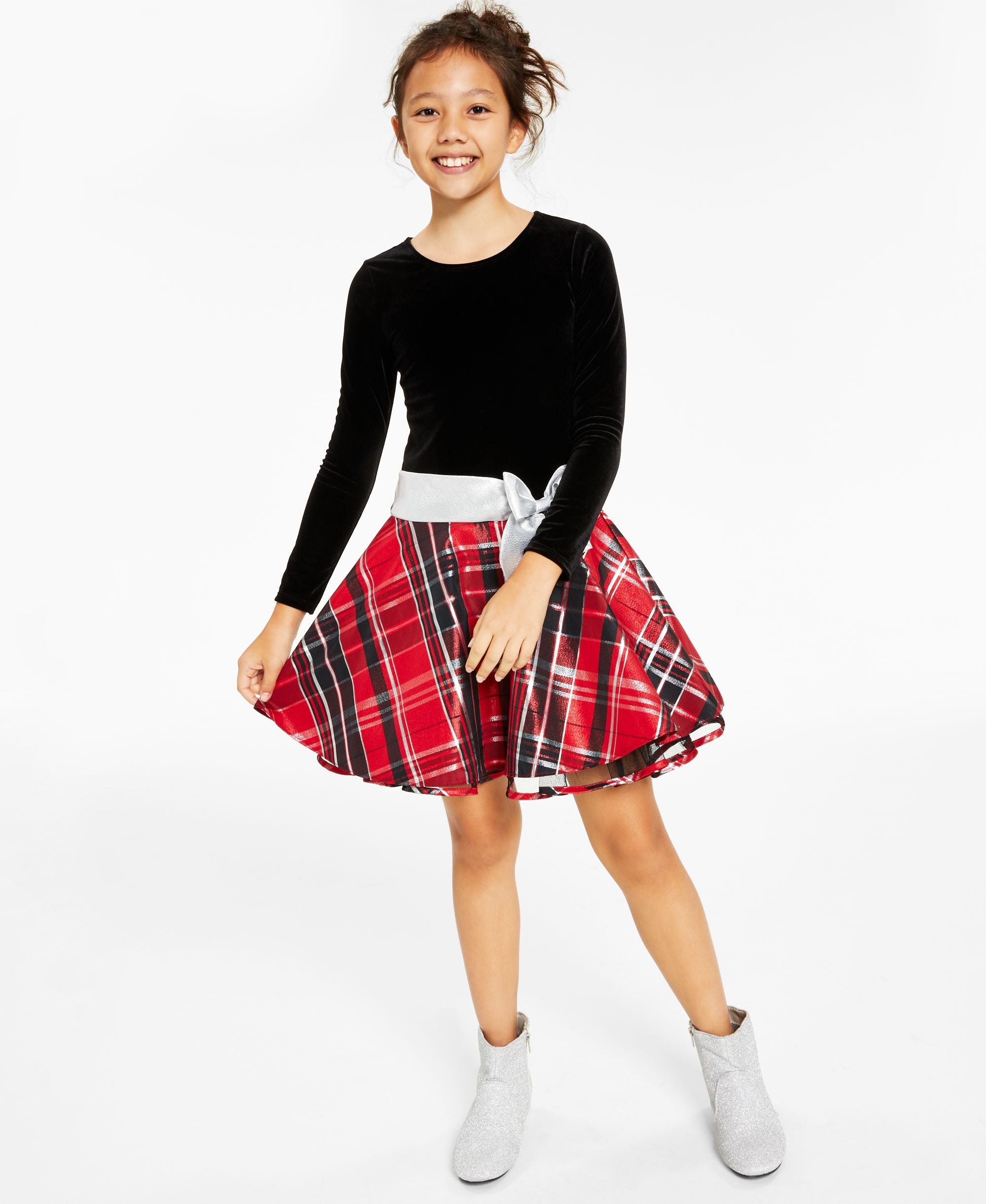 Bonnie Jean Big Girls Plaid Skirt Dress