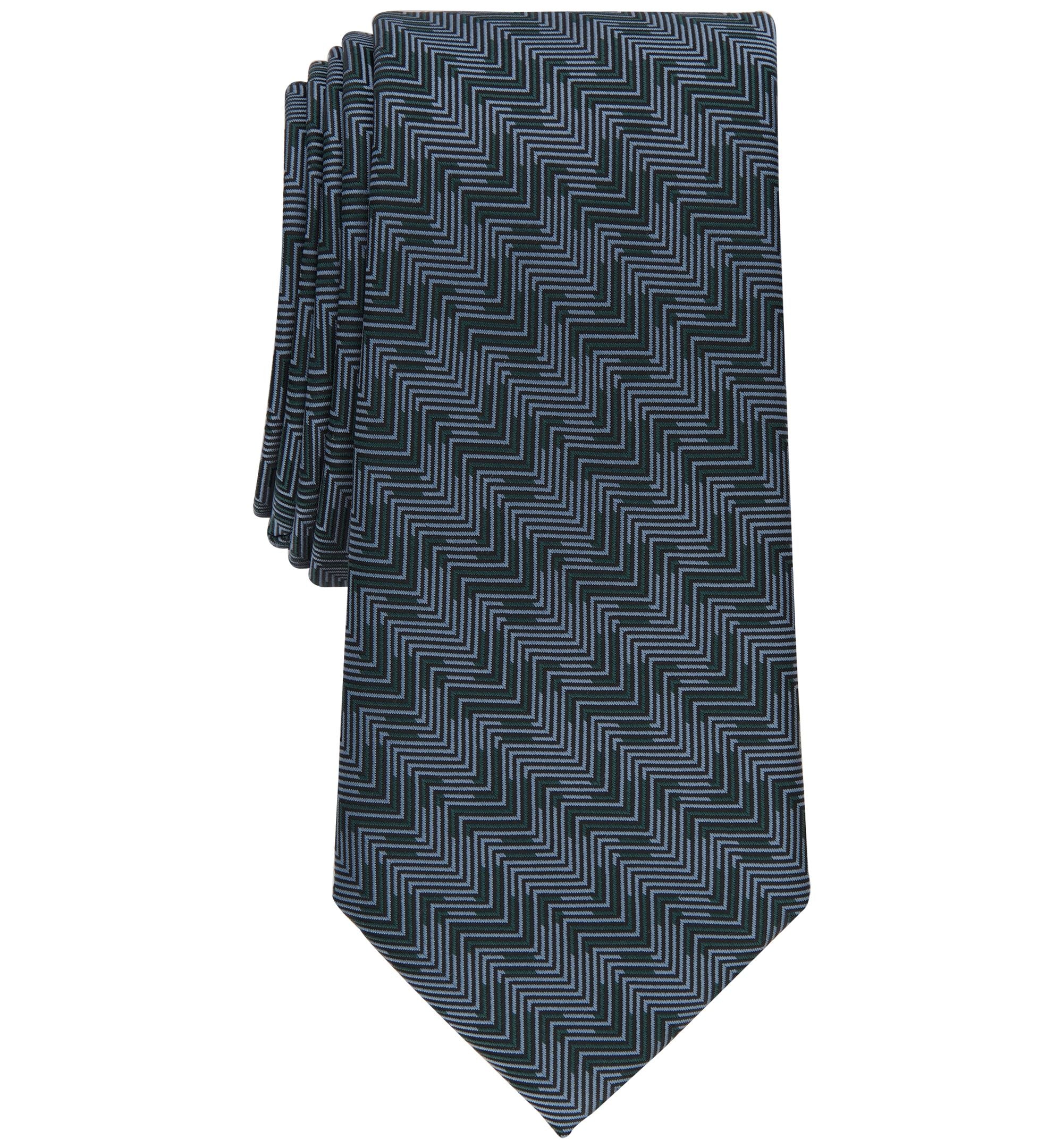 Men's Crest Geometric-Print Slim Tie