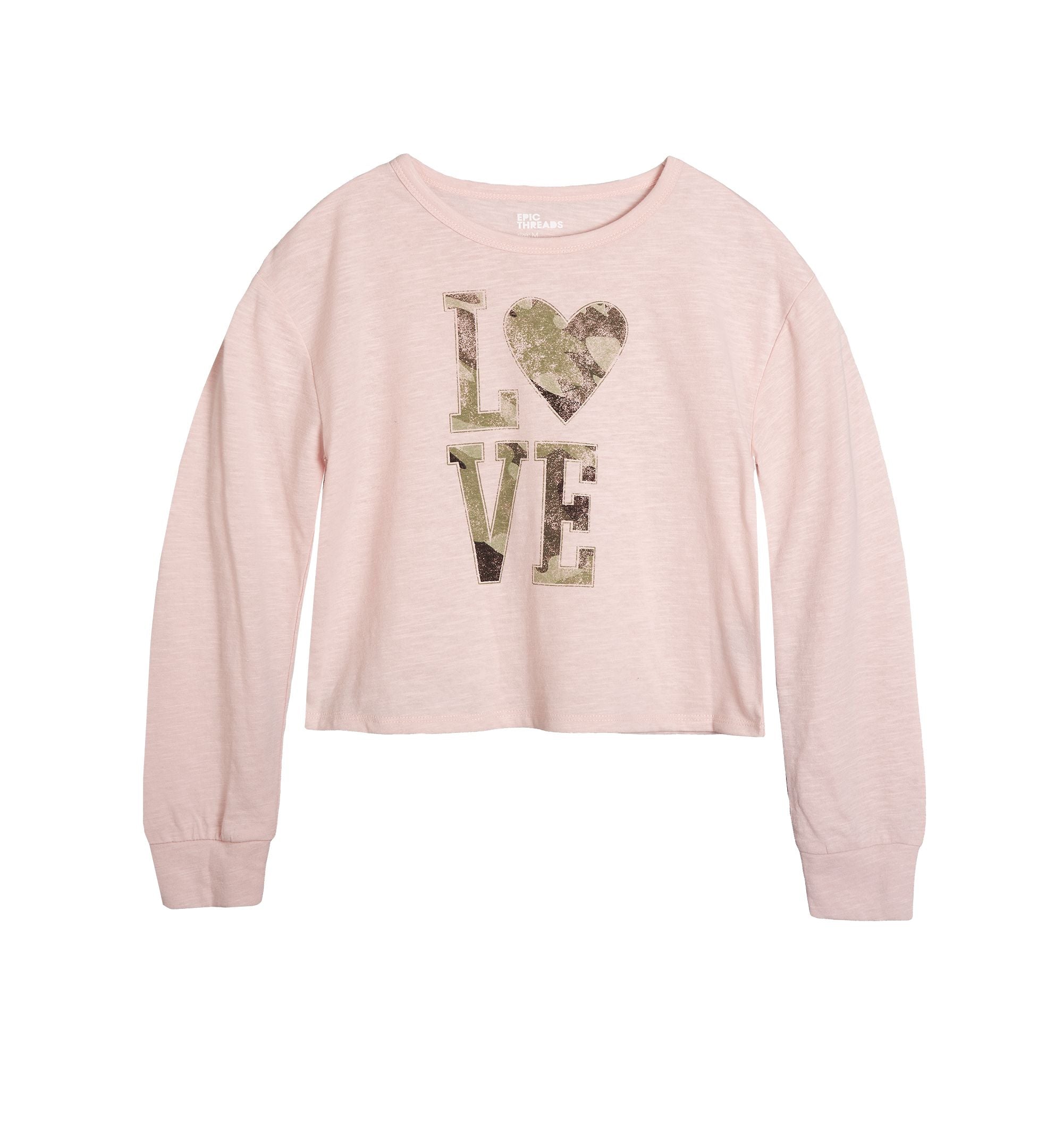 Big Girls Long Sleeve Graphic T-Shirt