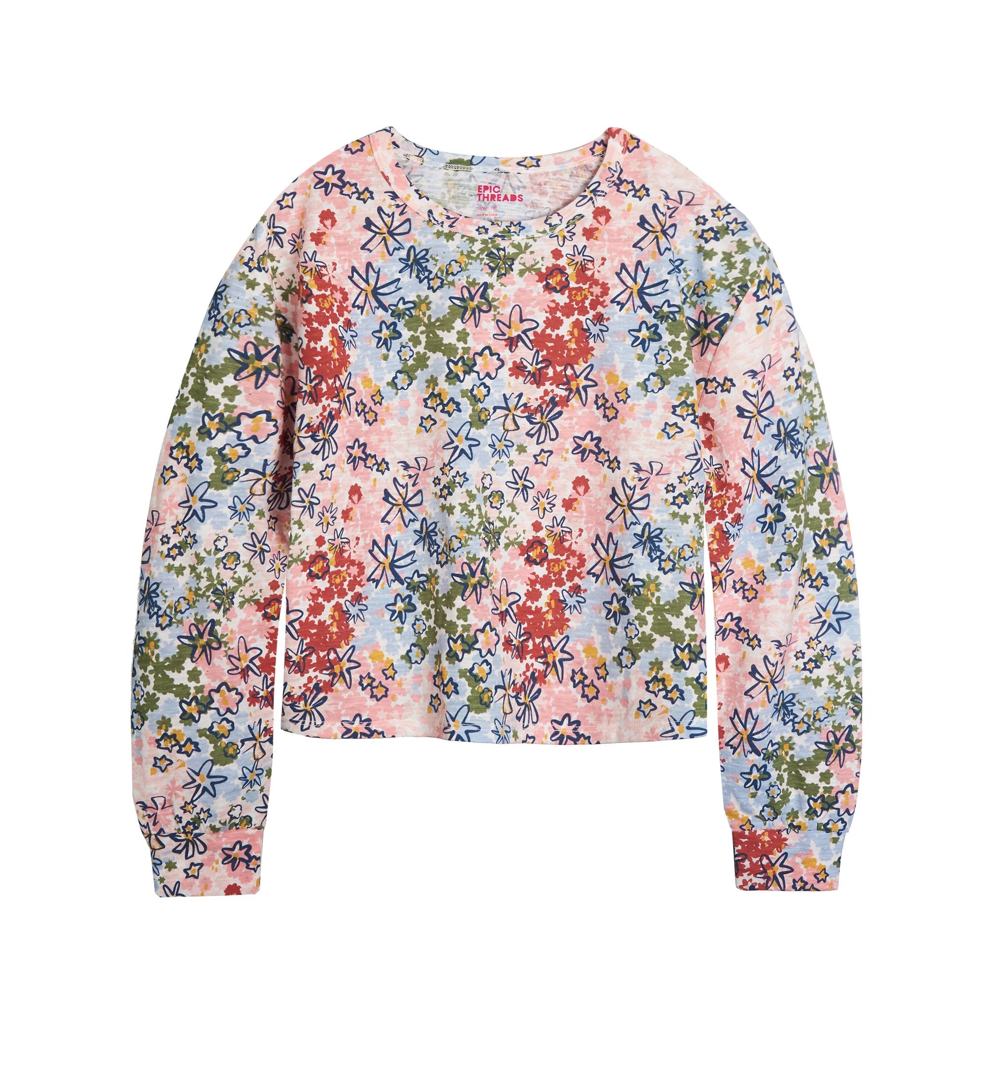 Big Girls Long Sleeve Graphic T-Shirt