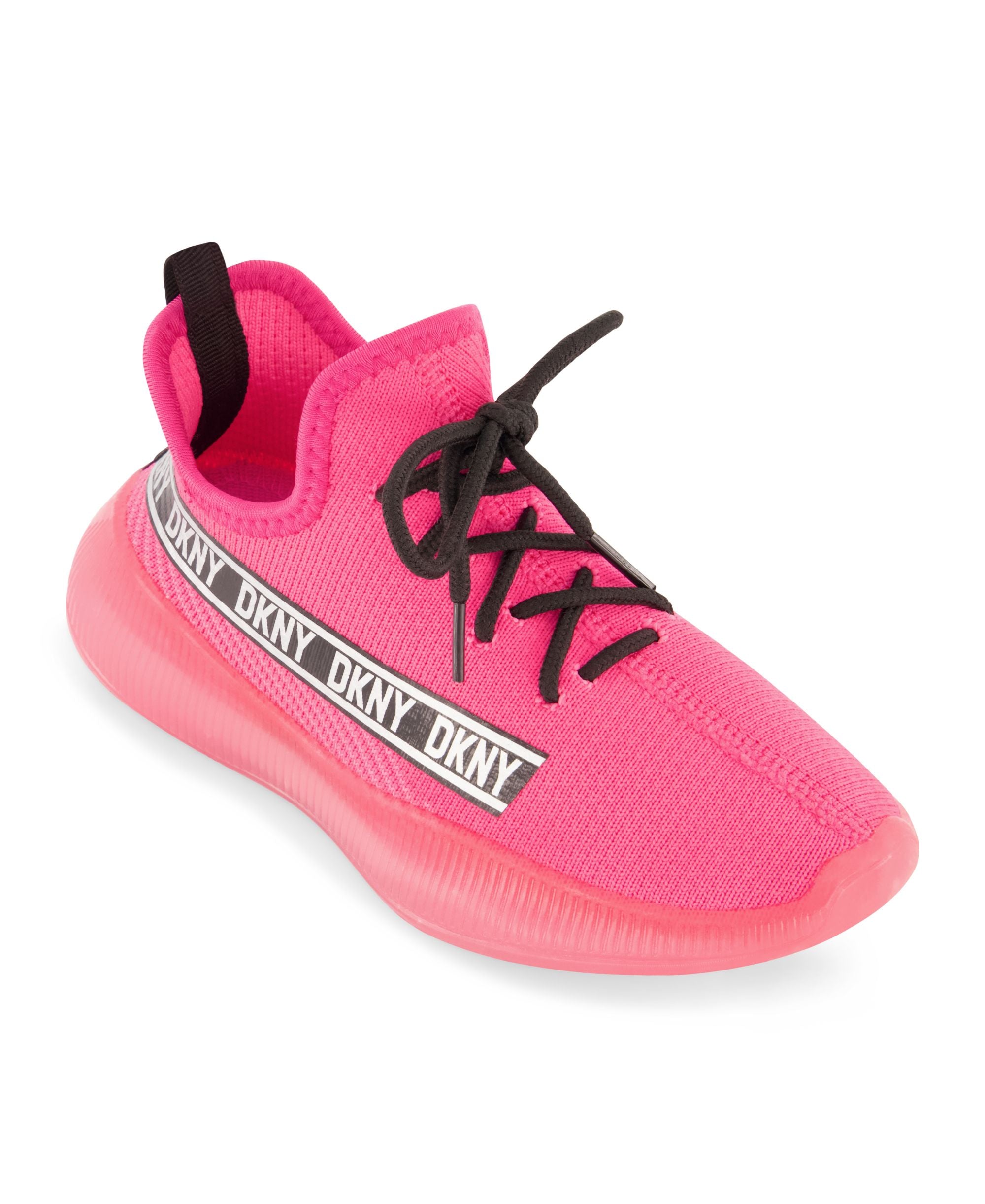 DKNY Little Girls Slip On Landon Stretchy Knit Sneakers