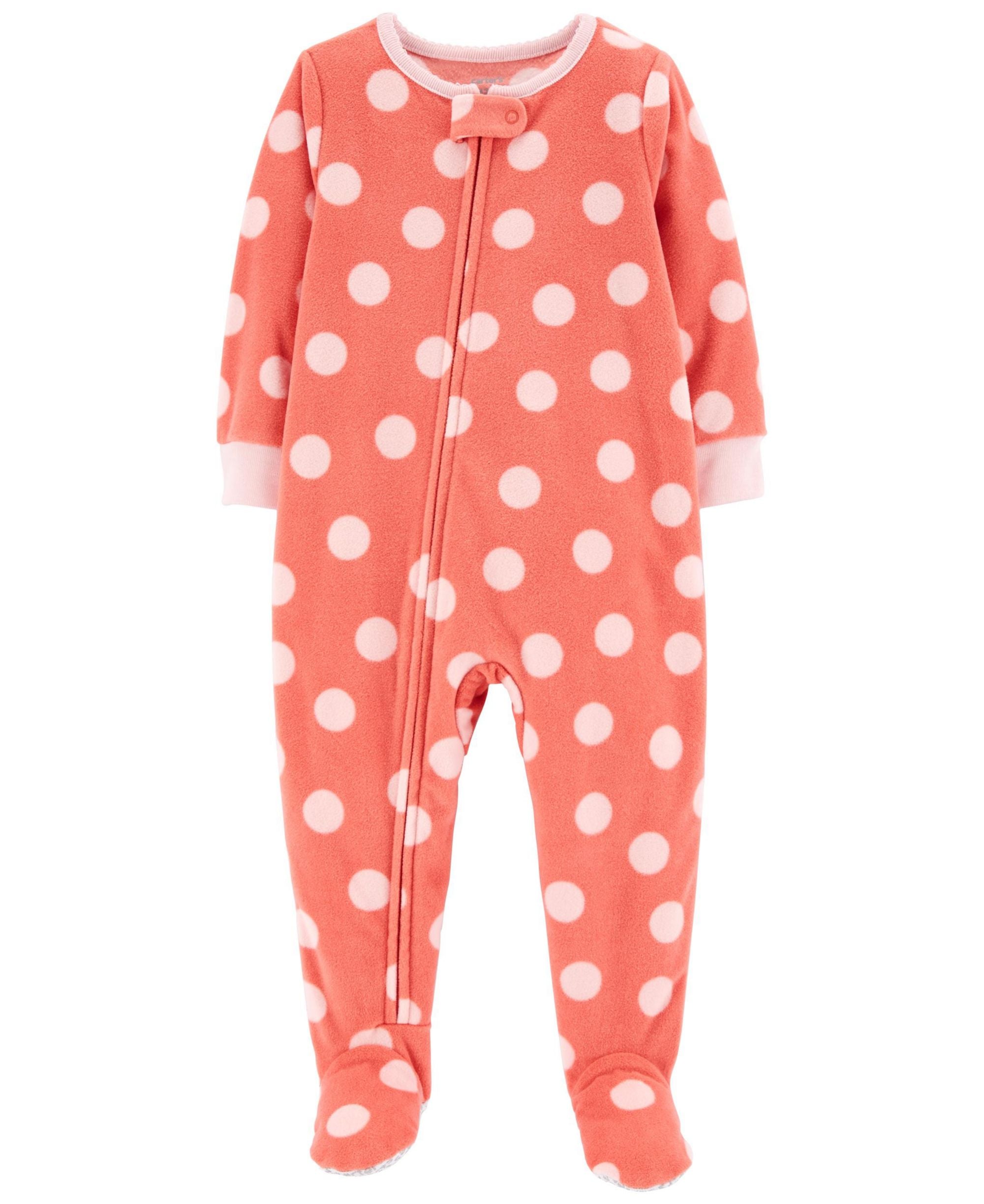 Carters Toddler Girls 1 Piece Long Sleeve Fleece Footie Pajama