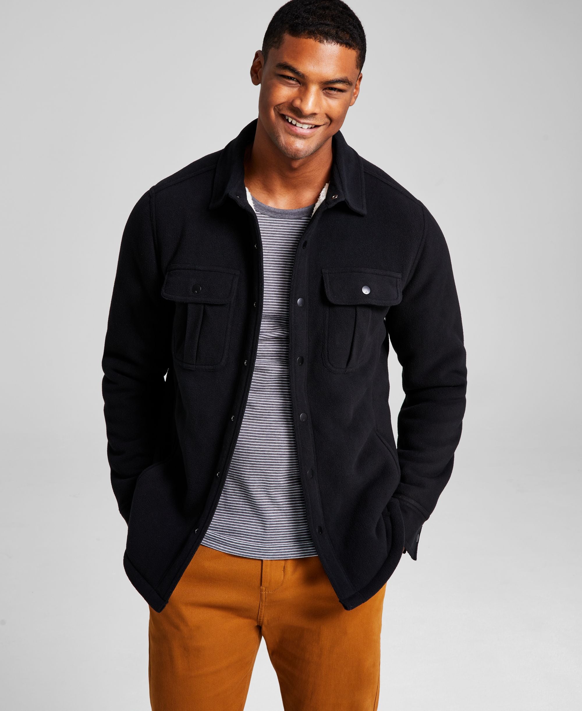 Men's Polar Fleece Shirt-Jacket
