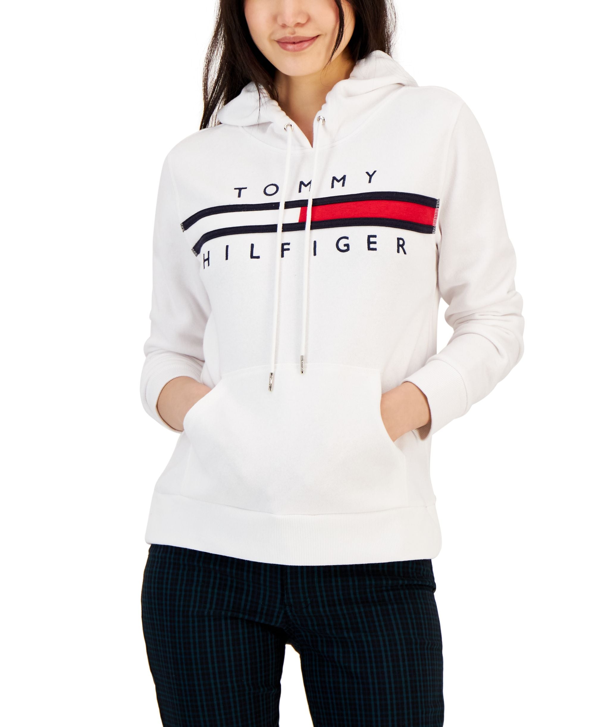 Women's Long Sleeve Front Pocket Logo Sweatshirt