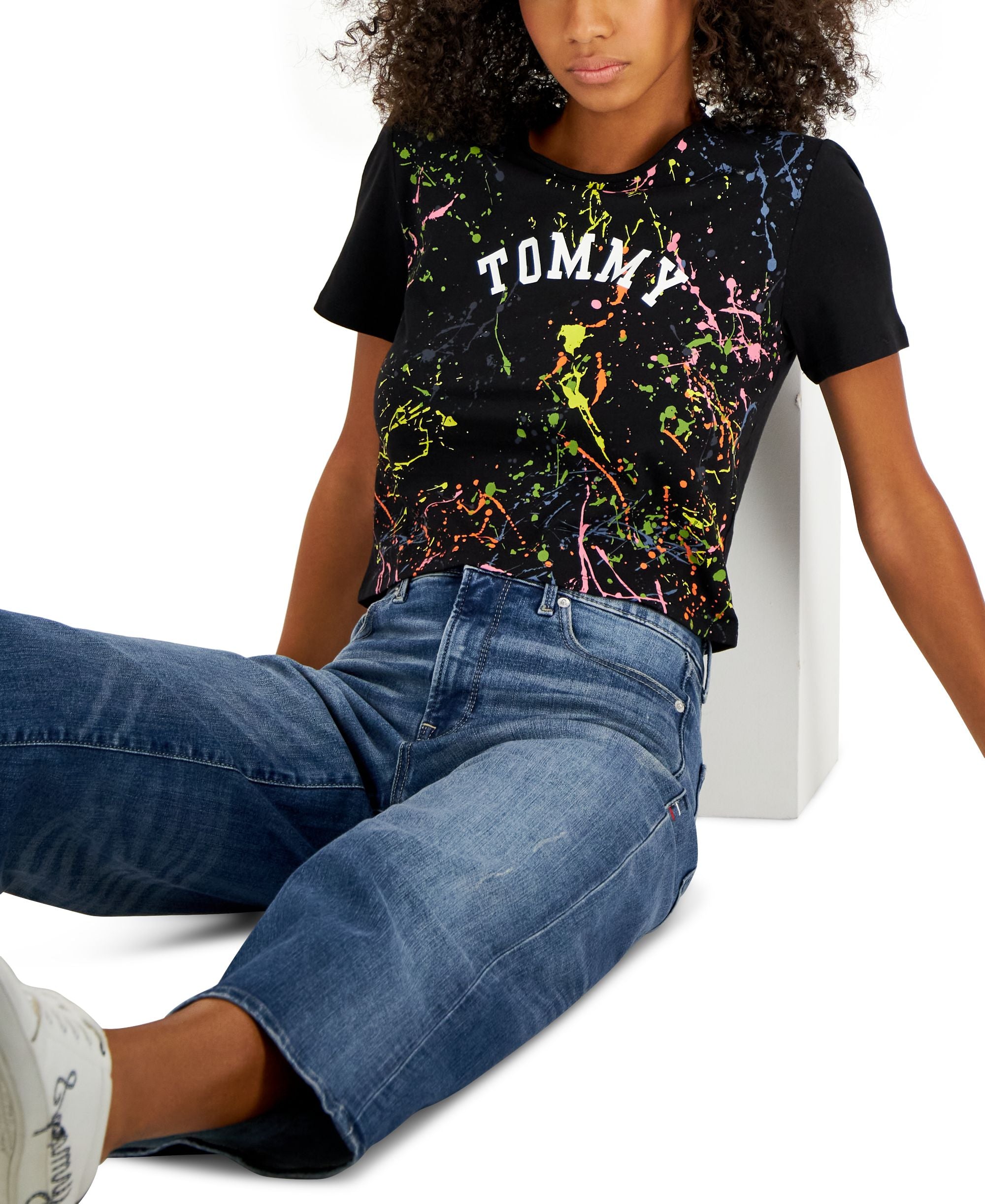 Women's Paint-Splatter T-Shirt