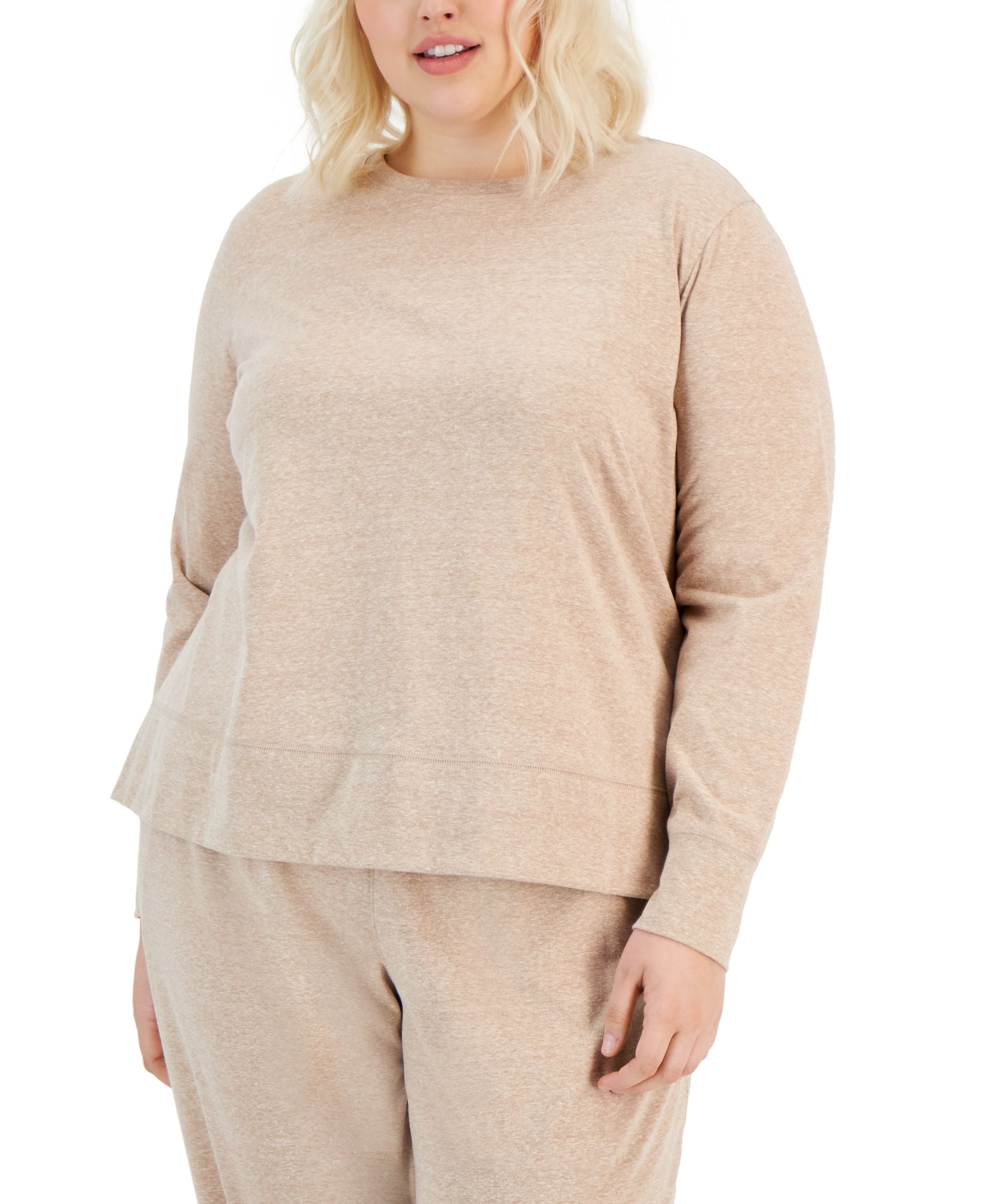 Plus Size Retro Long-Sleeve Top