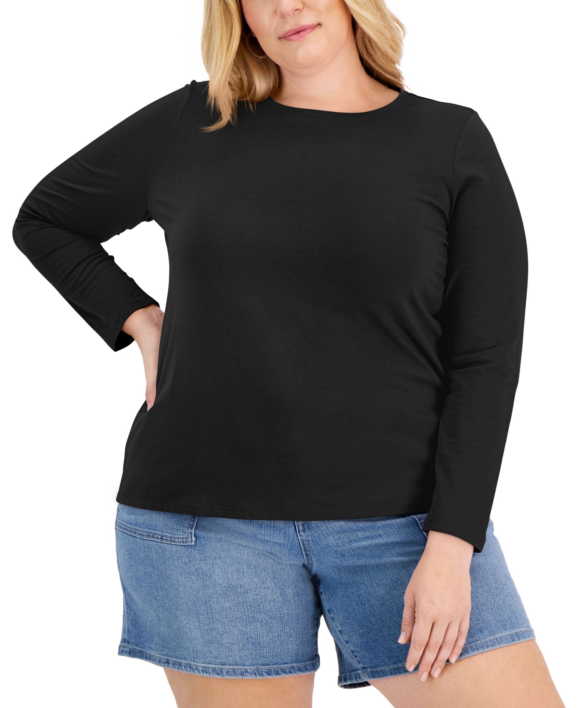 Style & Co Plus Size Long Sleeve T-Shirt