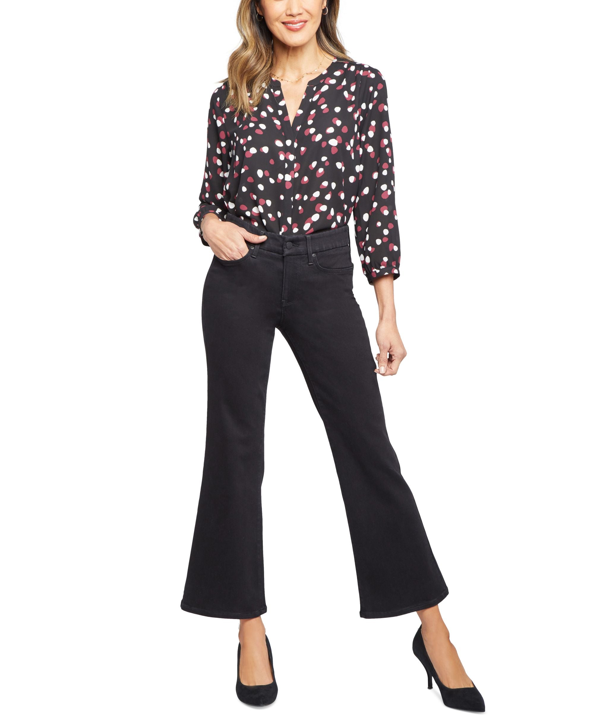 Nydj Womens Relaxed Flared Jeans