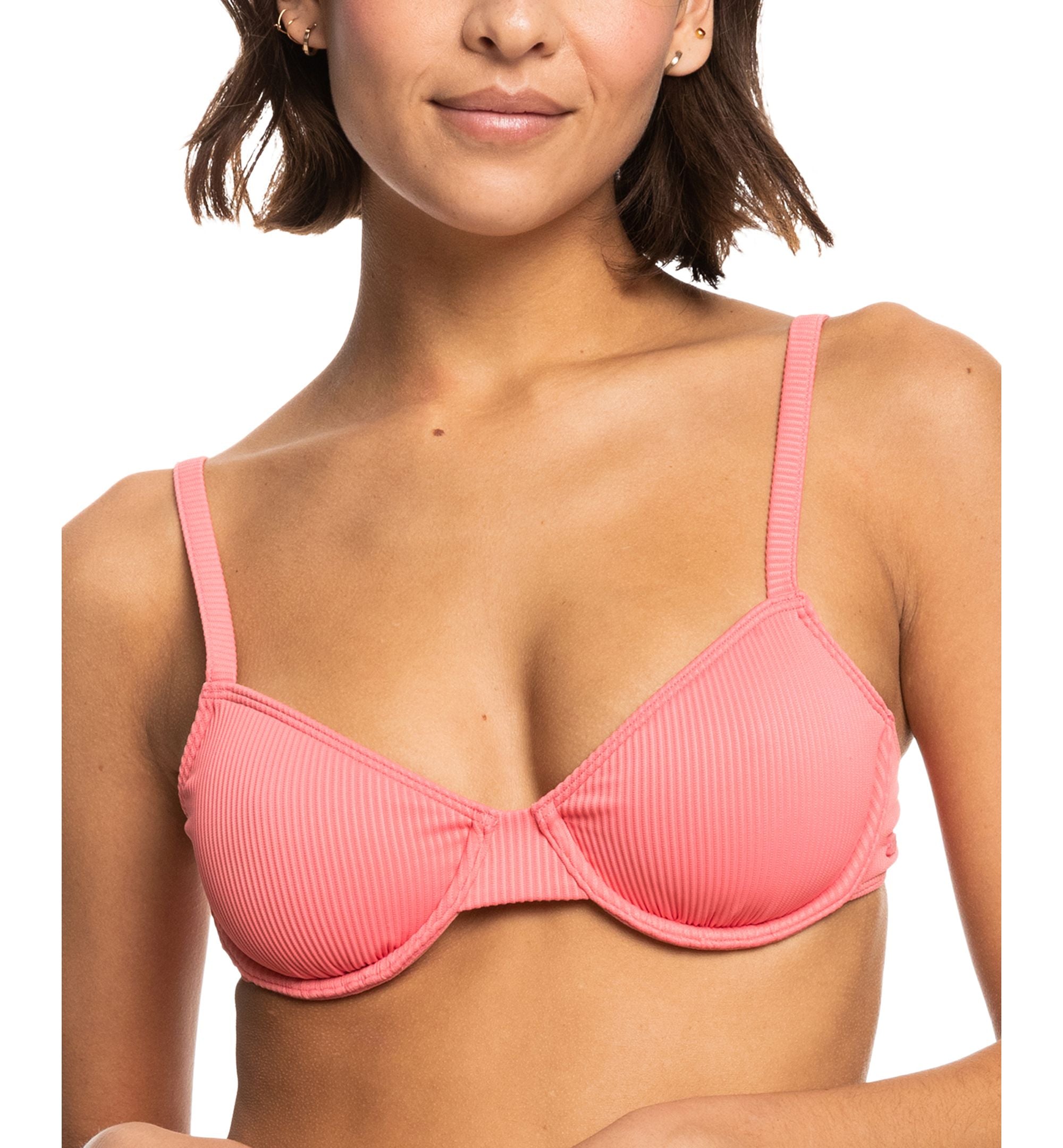 Juniors' Ribbed Roxy Love Bikini Top