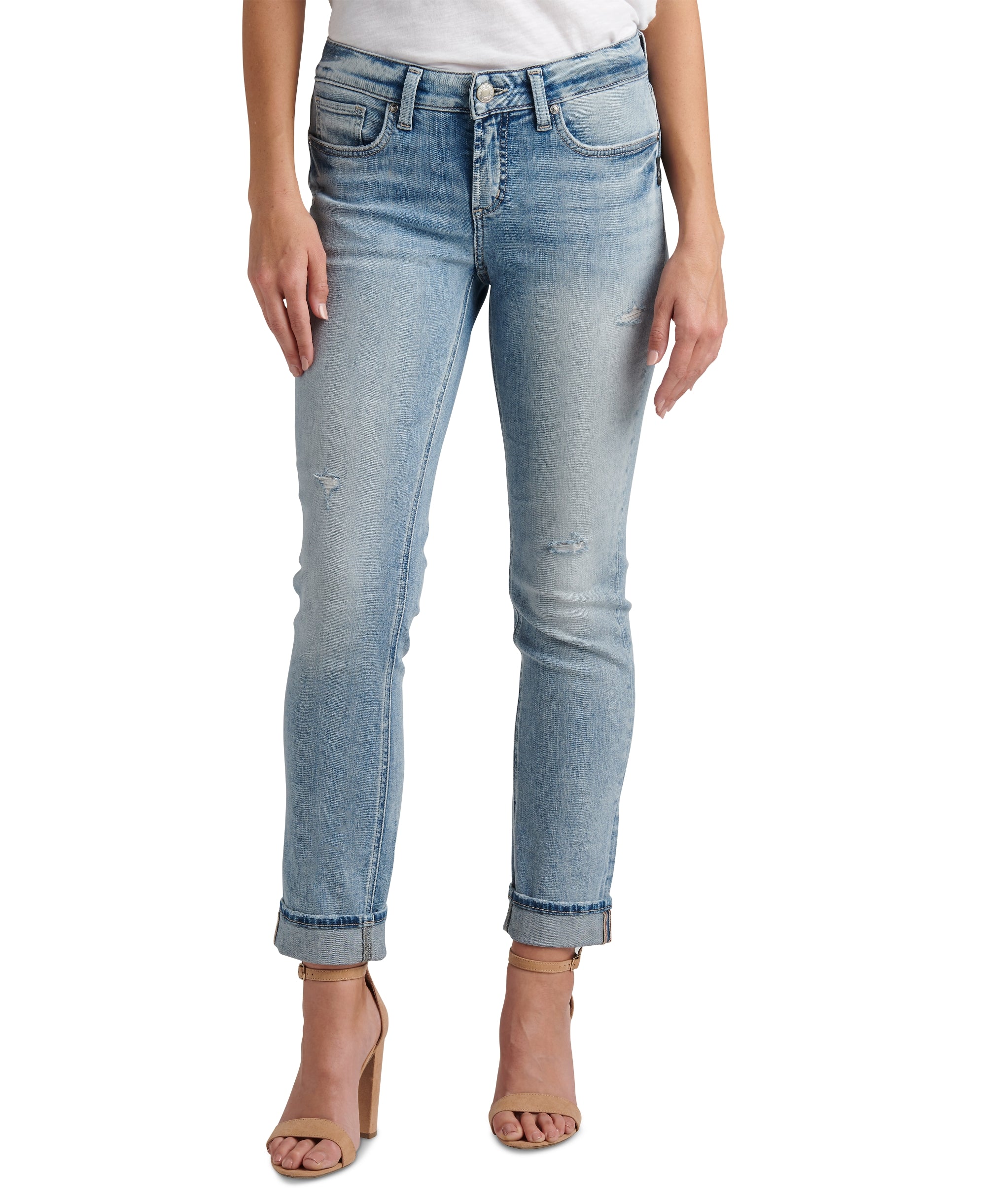 Women's Elyse Mid-Rise Straight-Leg Jeans