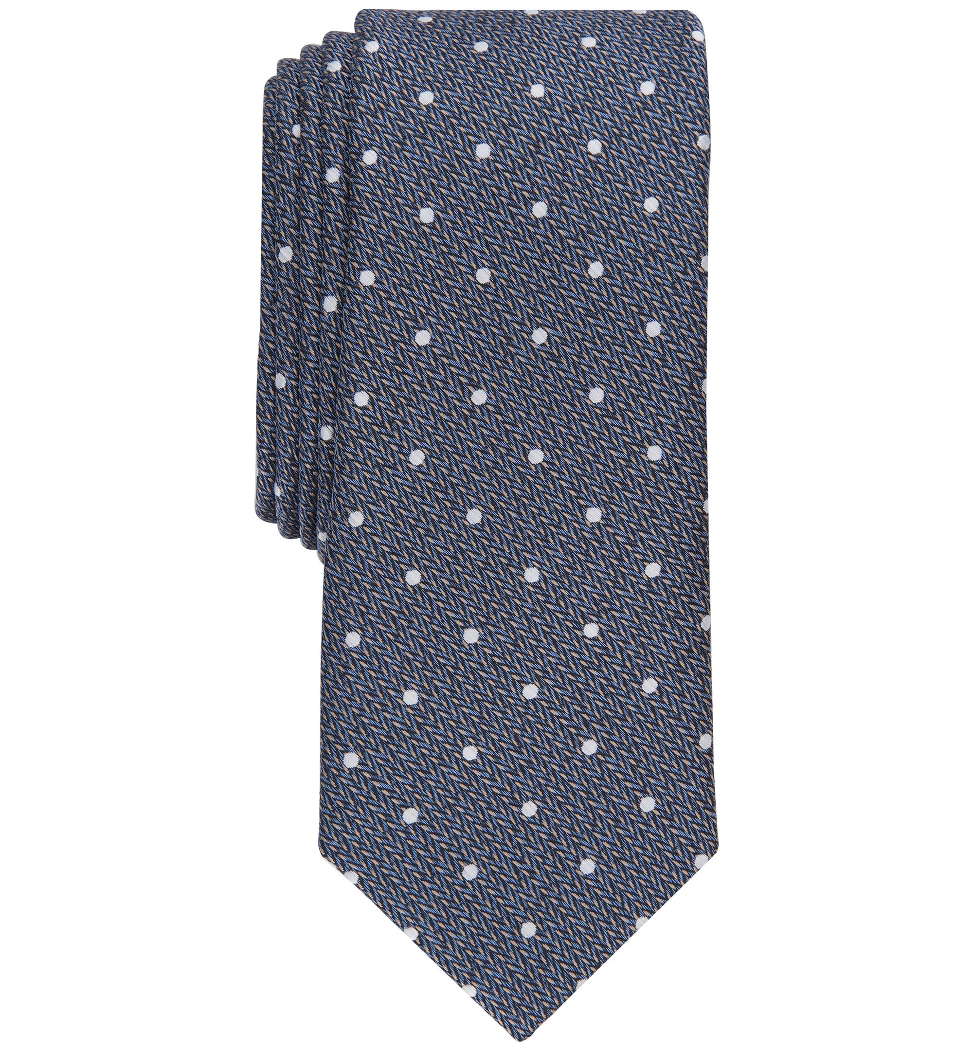 Men's Fortune Skinny Herringbone Dot Tie