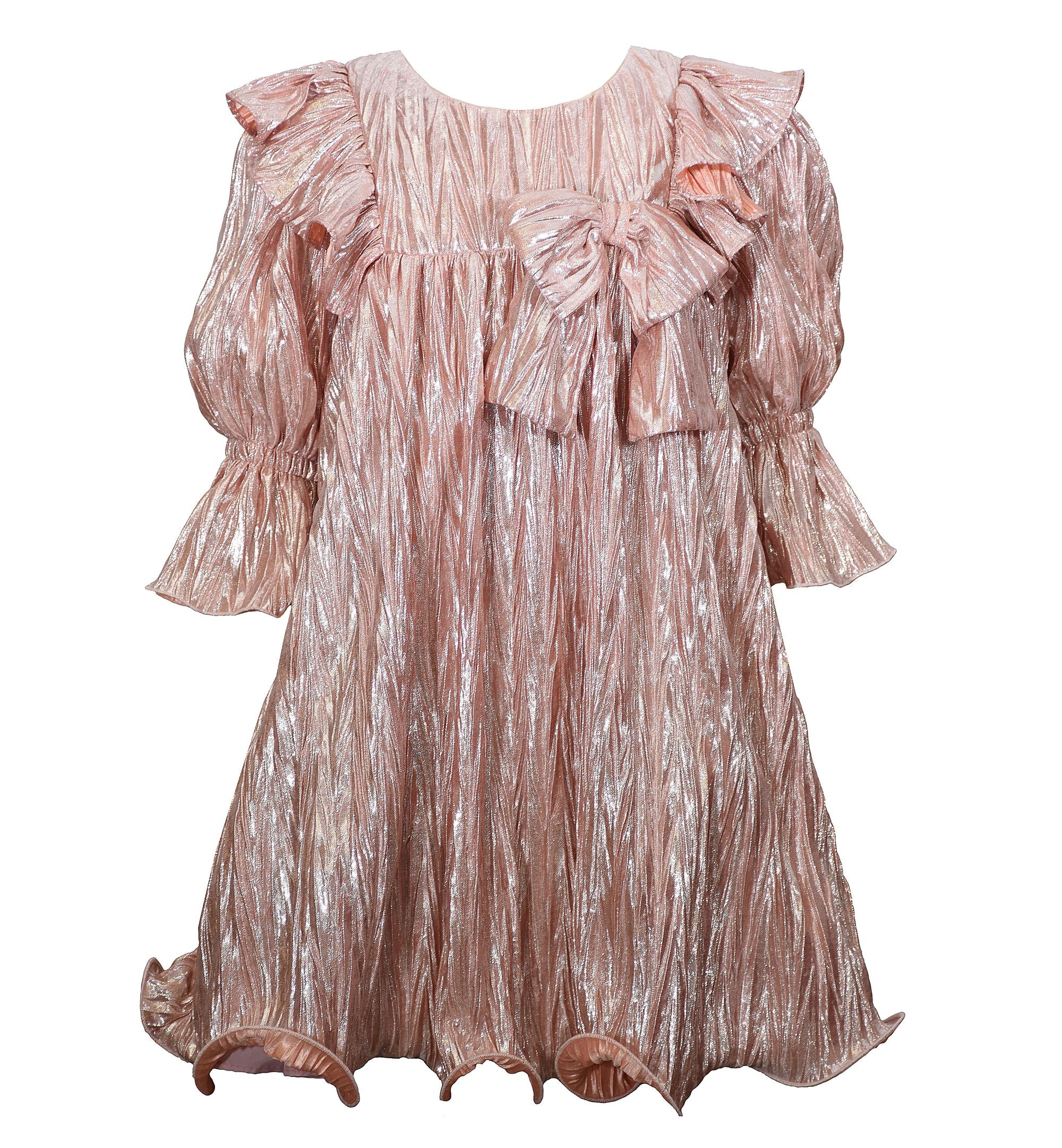 Bonnie Jean Little Girls Boudre Empire Dress With Bow