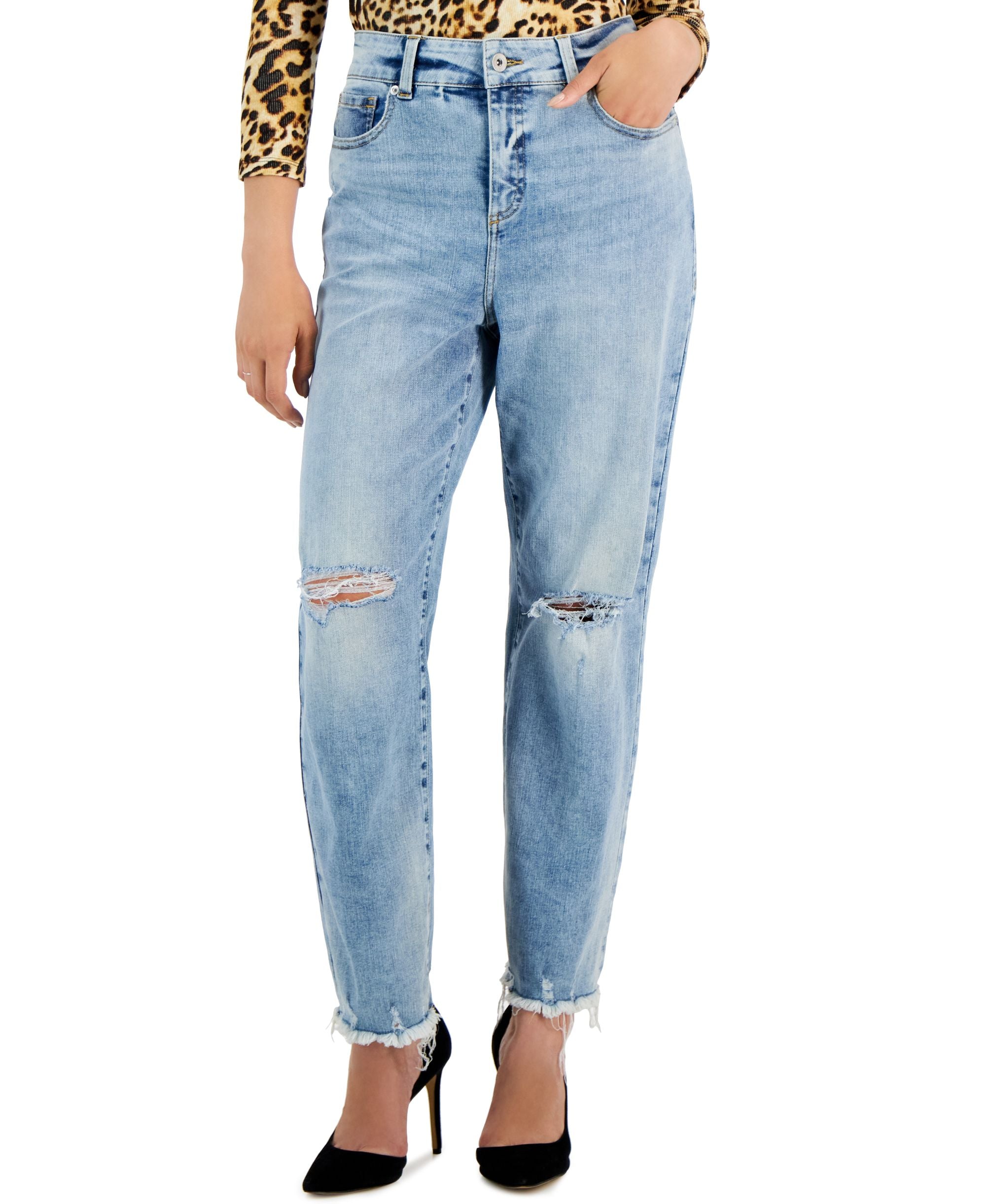 INC International Concepts Womens Curvy High Rise Straight Leg Jeans
