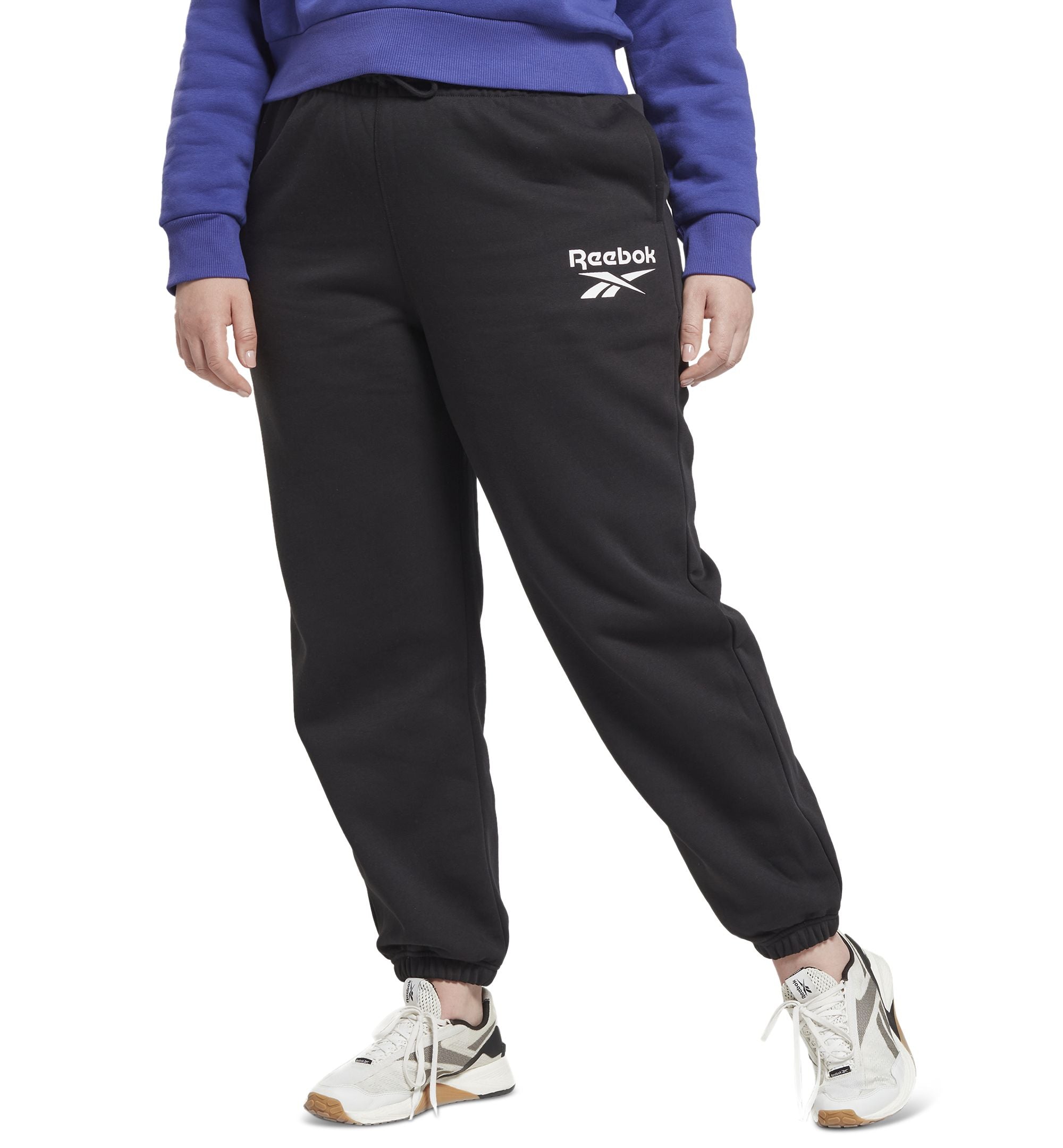 Reebok Plus Size Identity Logo Fleece Joggers