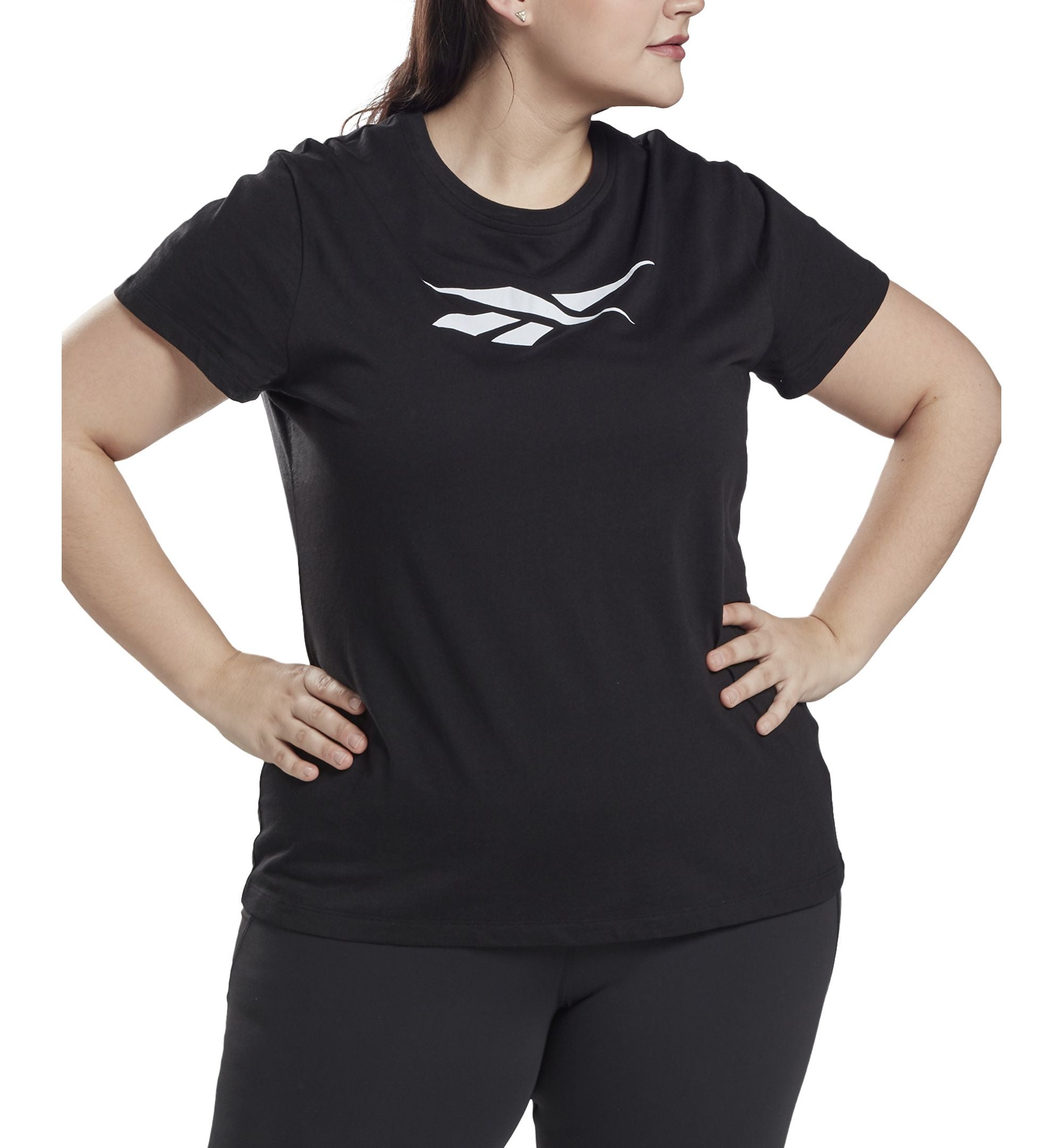 Reebok Plus Size Cotton Graphic Vector T-Shirt