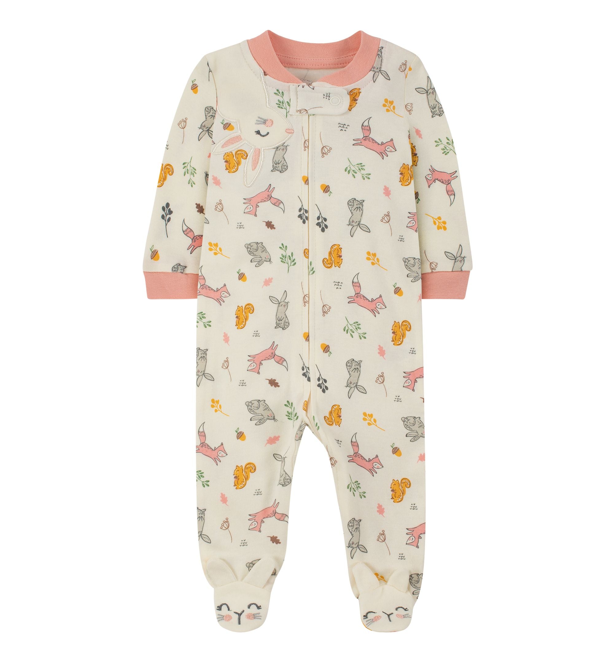 Koala Baby Girls Interlock Sleep Play Footie