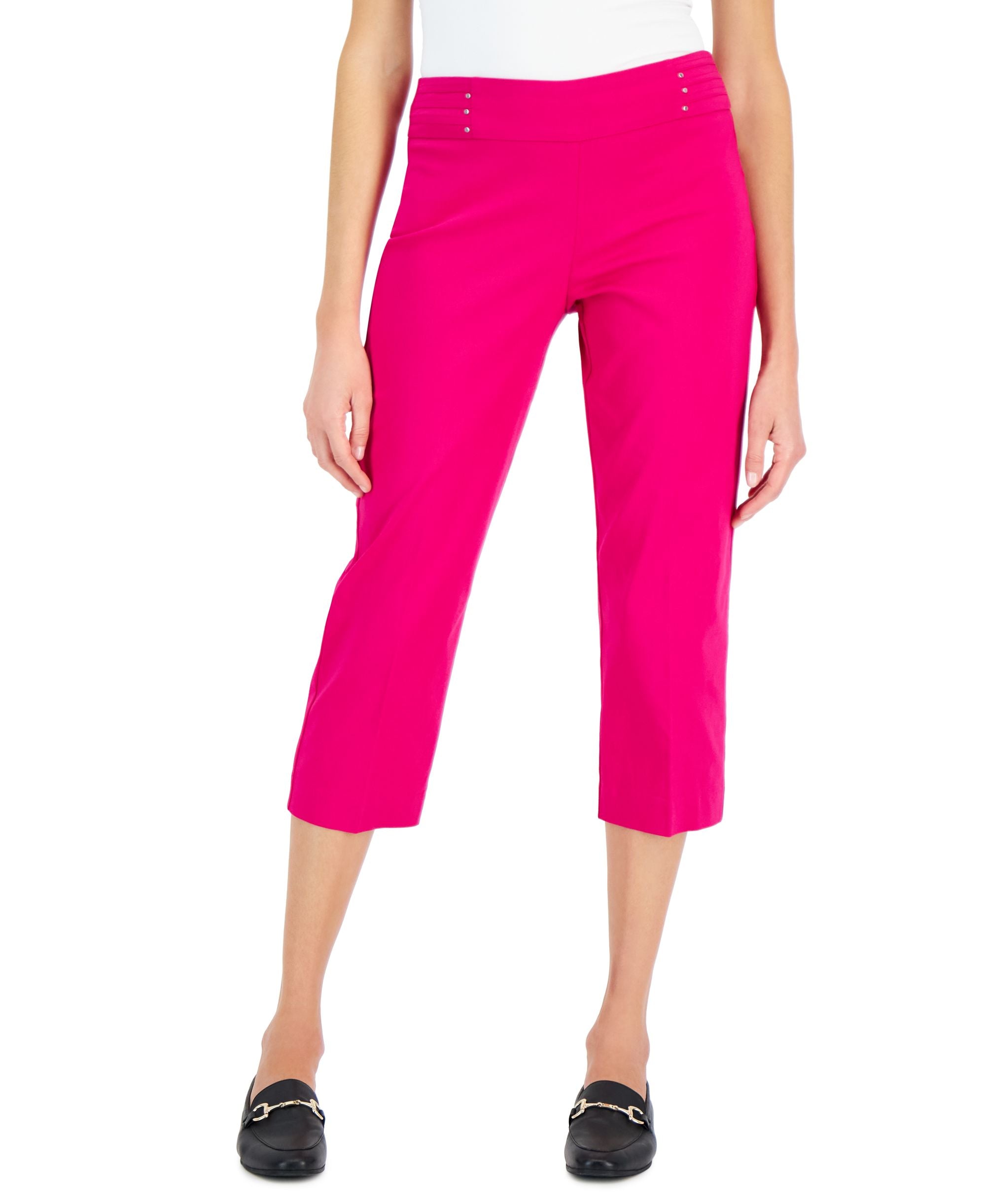 JM Collection Embellished Pull On Capri Pants