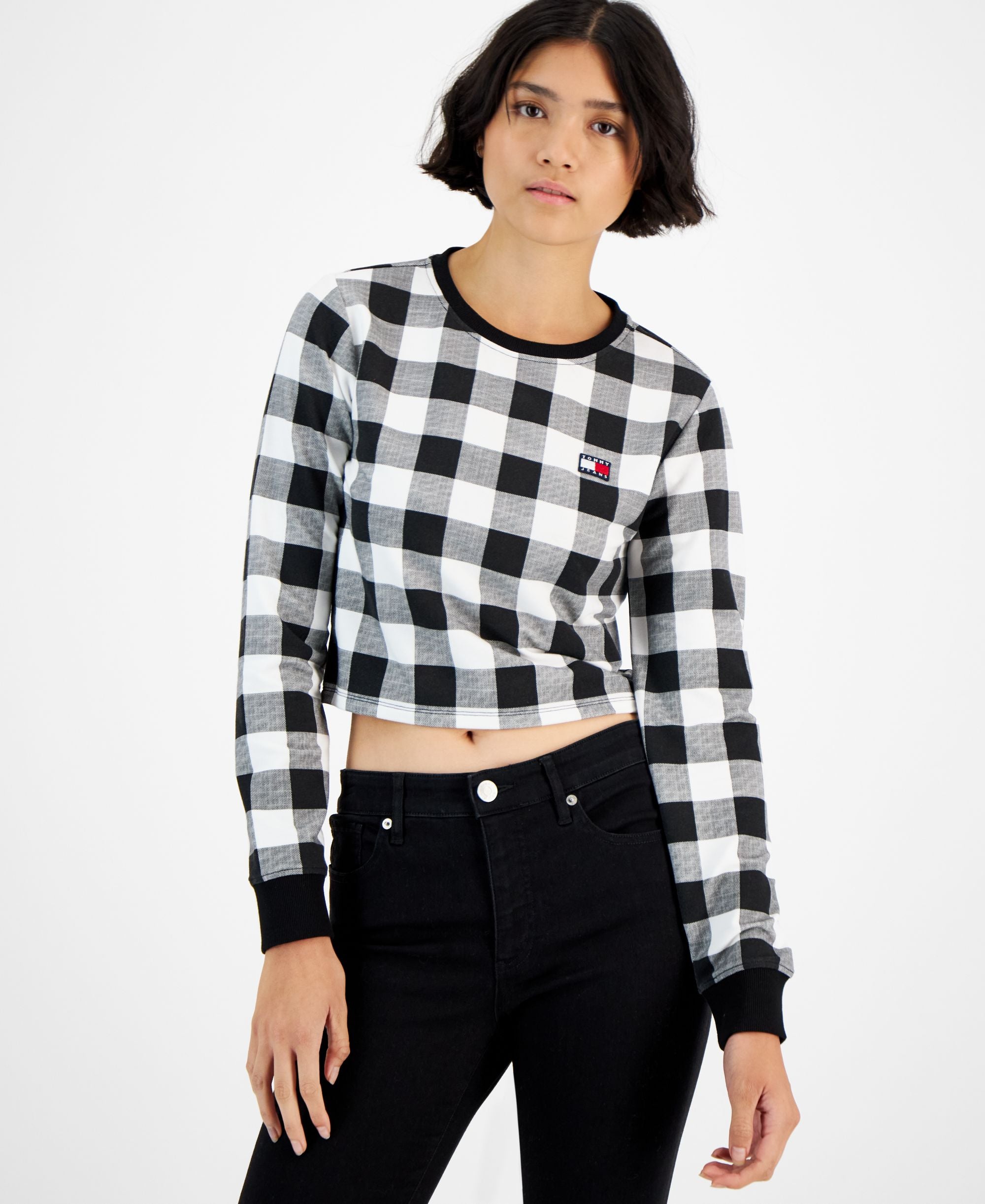 Women's Buffalo-Plaid French-Terry Sweatshirt