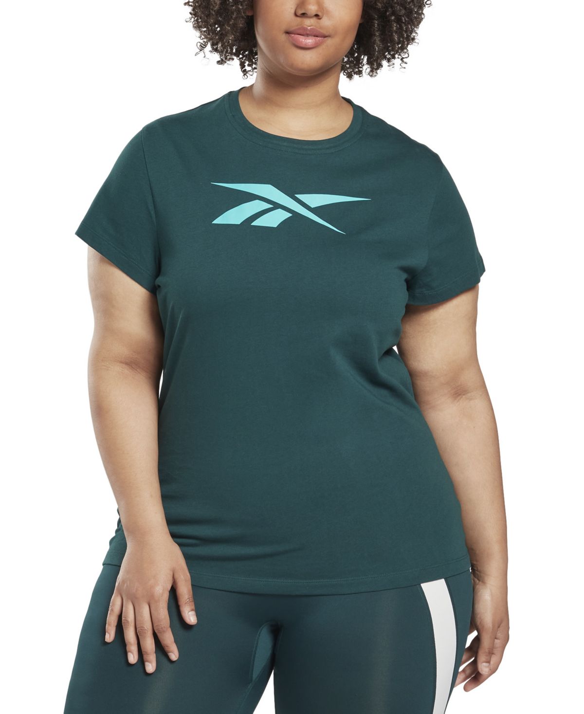 Reebok Plus Size Cotton Graphic Vector T-Shirt