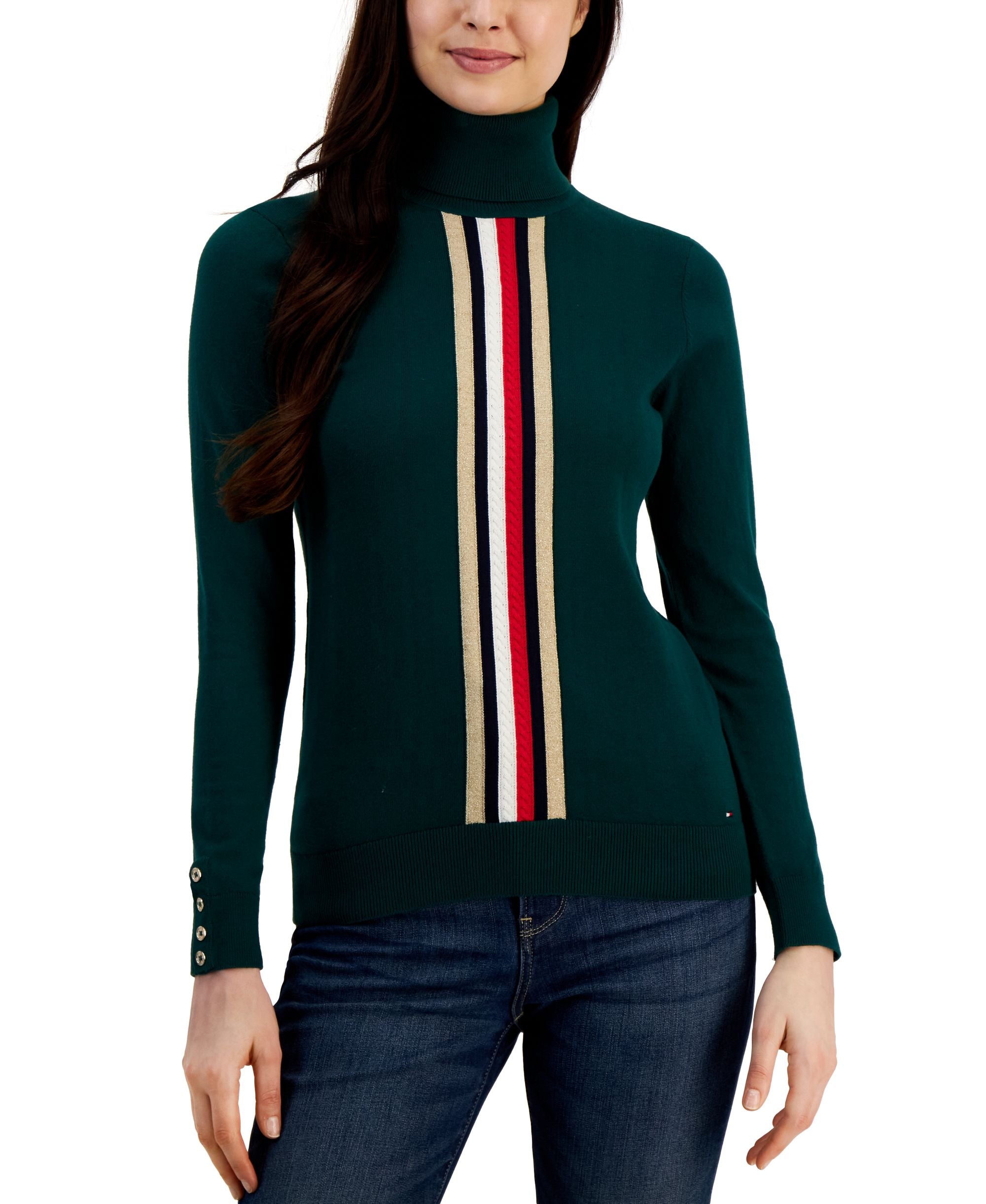 Tommy Hilfiger Womens Global Cable Stella Sweater