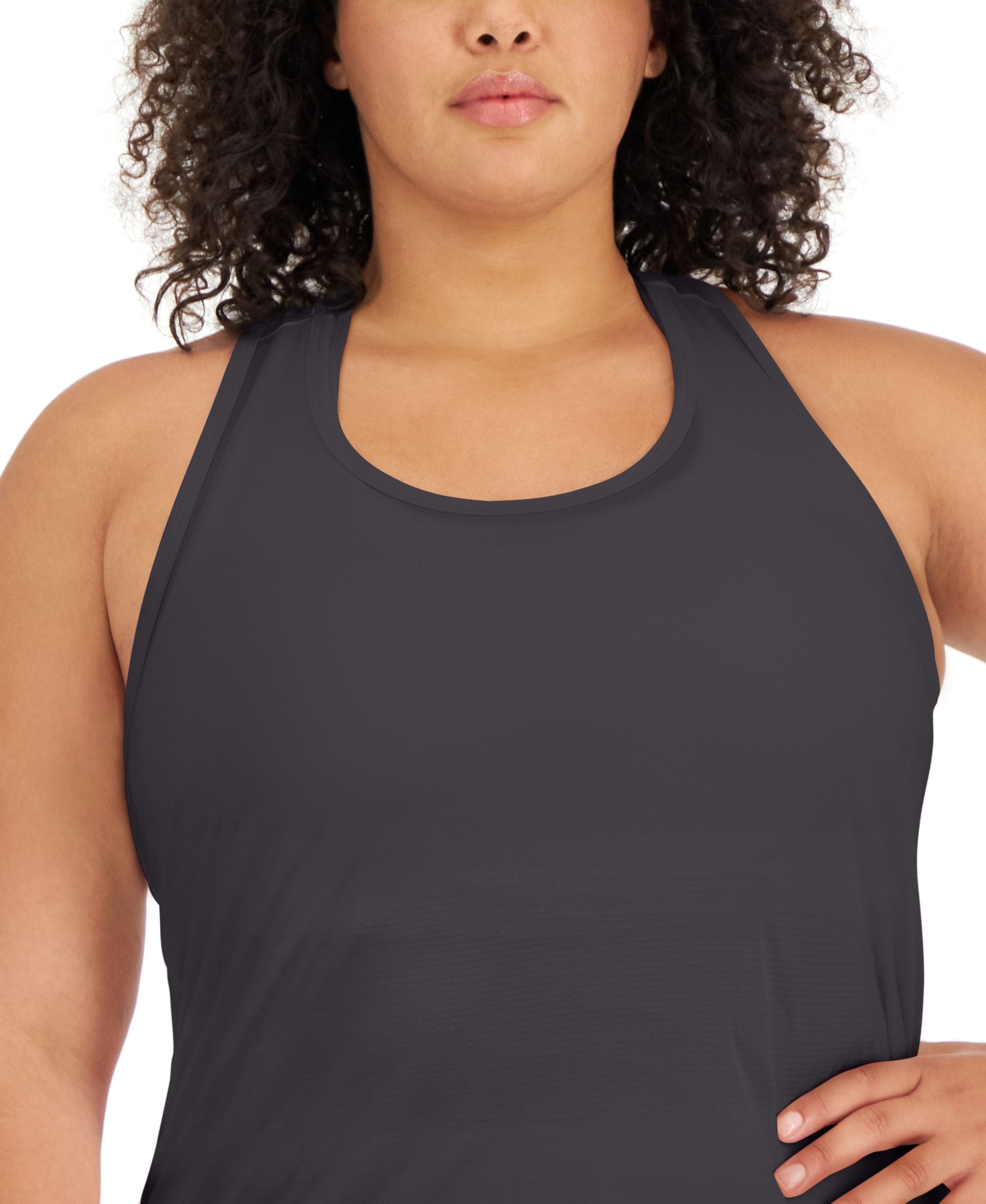 ID Ideology Plus Size Textured Tank Top