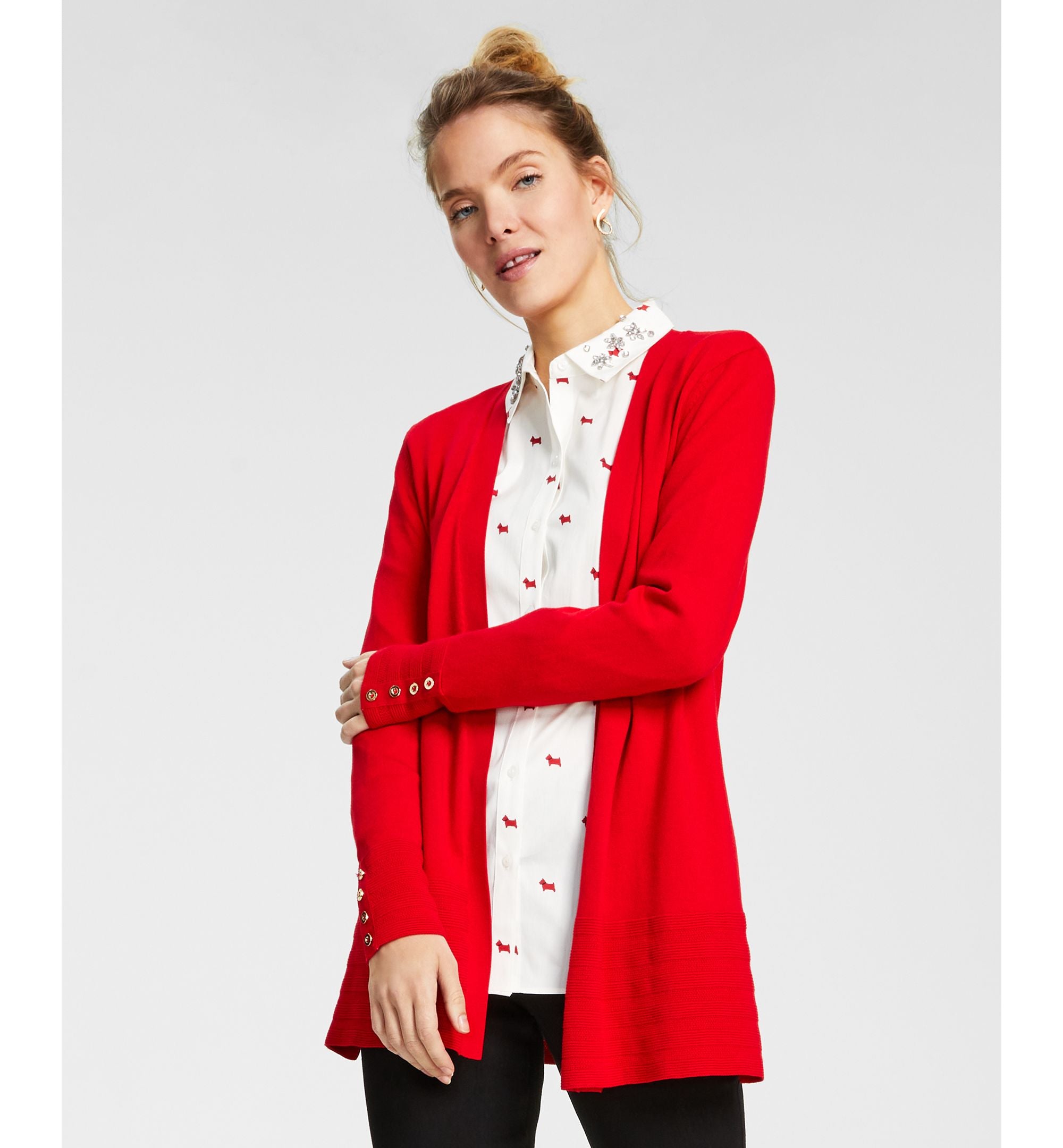 Charter Club Womens Open Front Cardigan