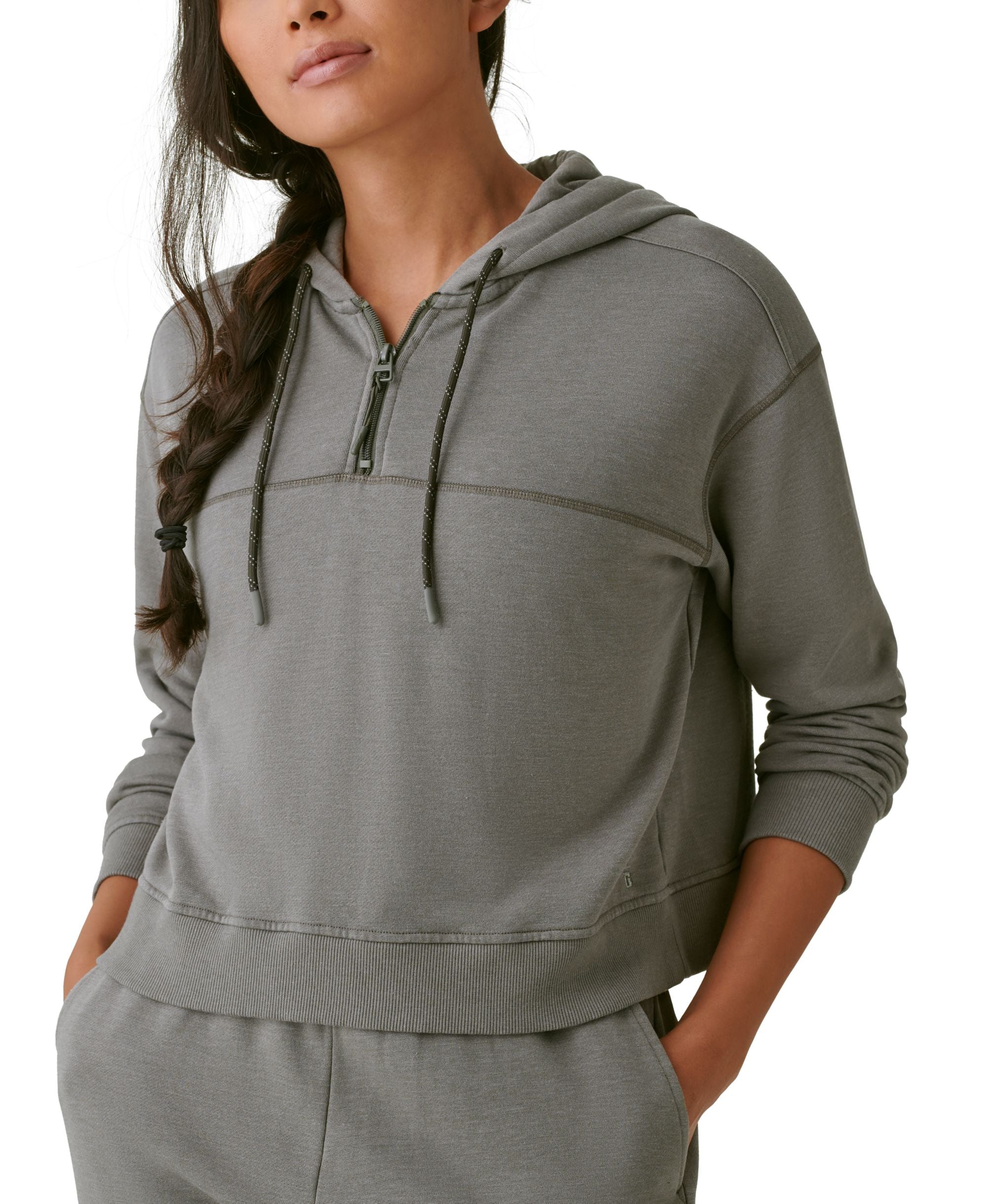 Bass Outdoor Womens Hibernate Half Zip Hoodie Top