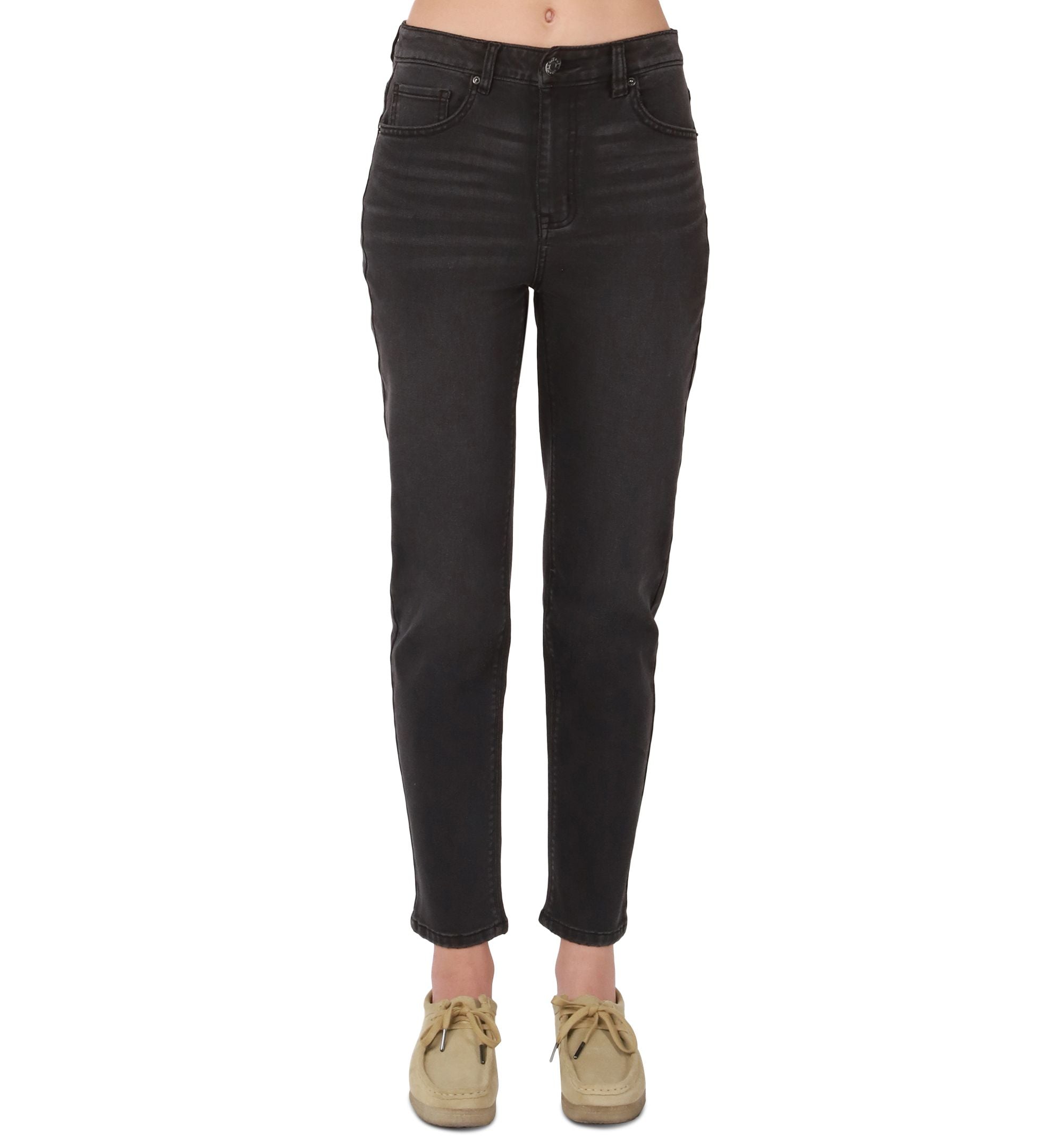 Petite High-Rise Relaxed-Fit Straight-Leg Mom Jeans