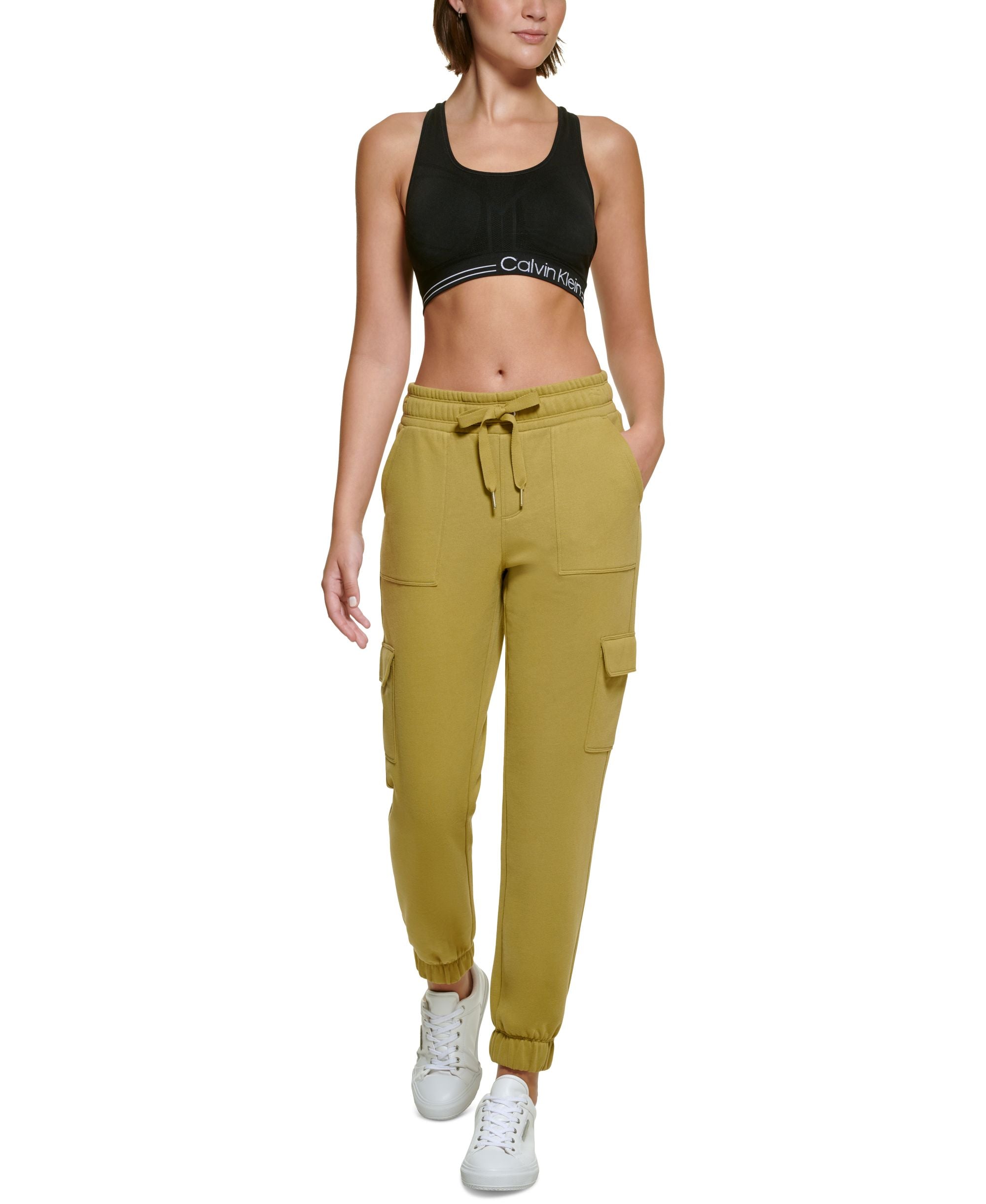 Calvin Klein Performance Womens Slim Fit Cargo Jogger Pants