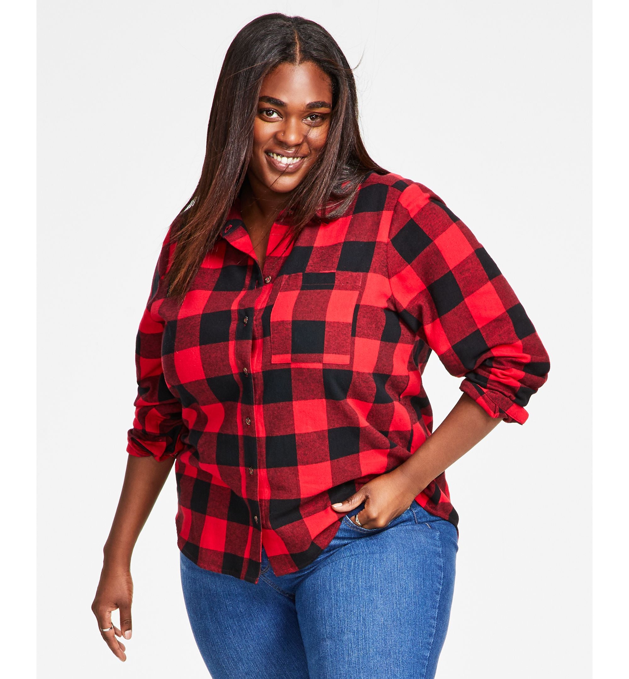 Style & Co Plus Size Buffalo Plaid Shirt