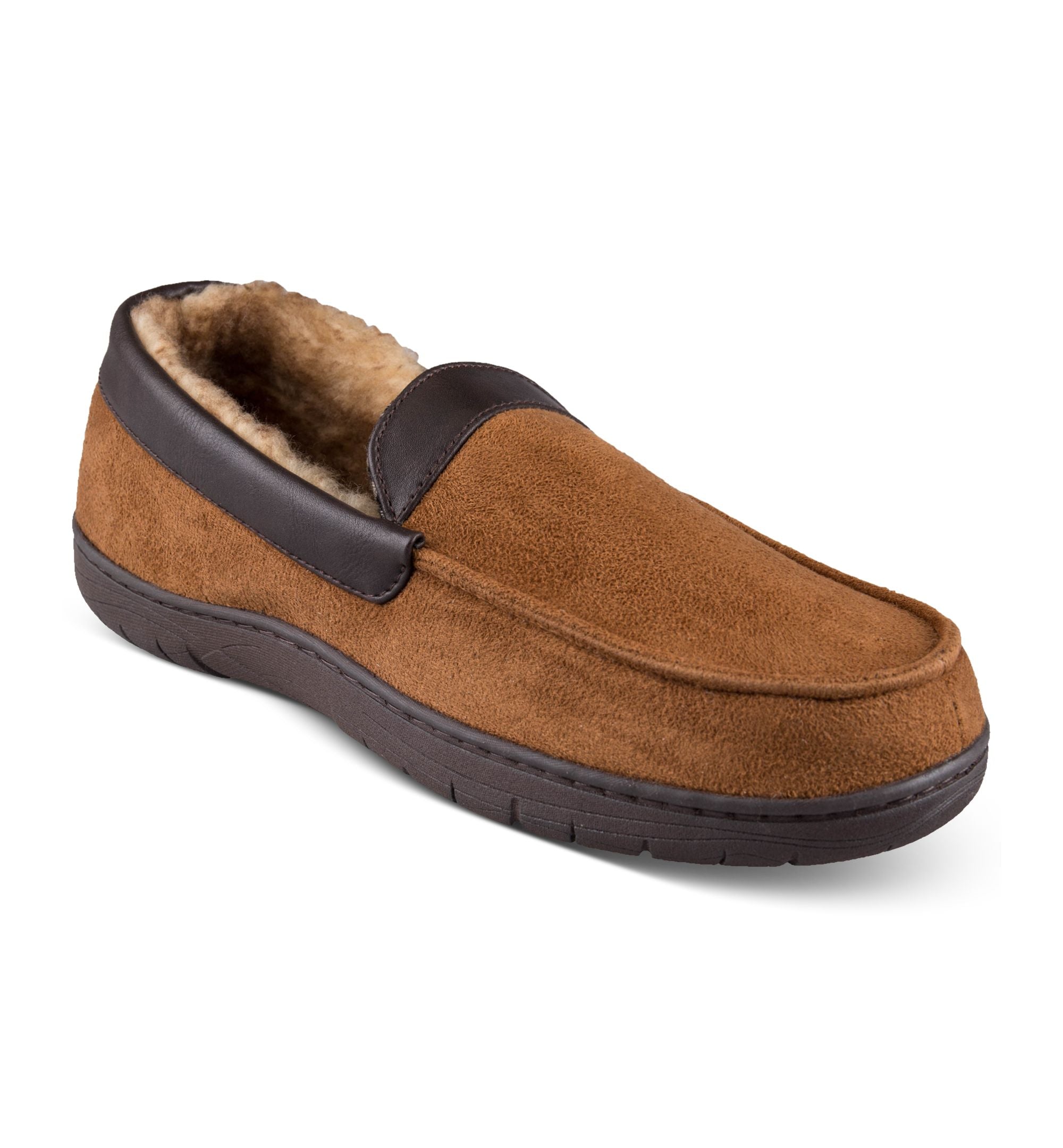 Men's Microsuede Fleece-Lined Venetian Slippers