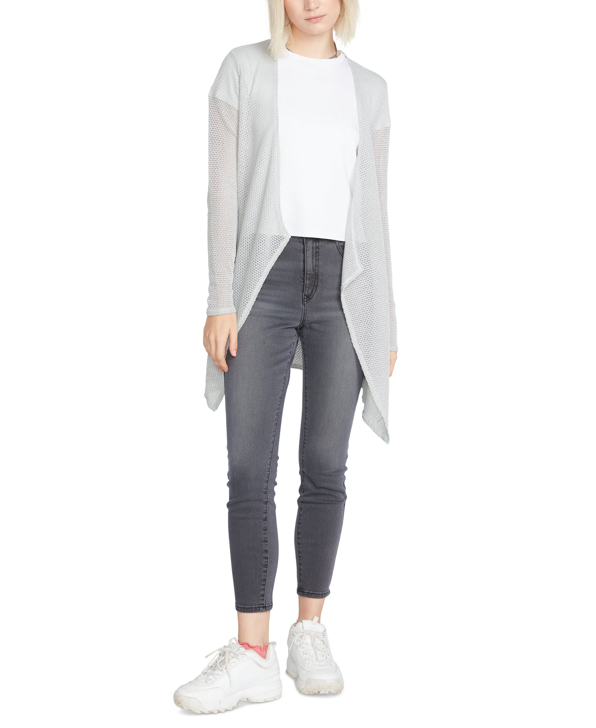 Juniors' Go Go Wrap Pointelle Cardigan