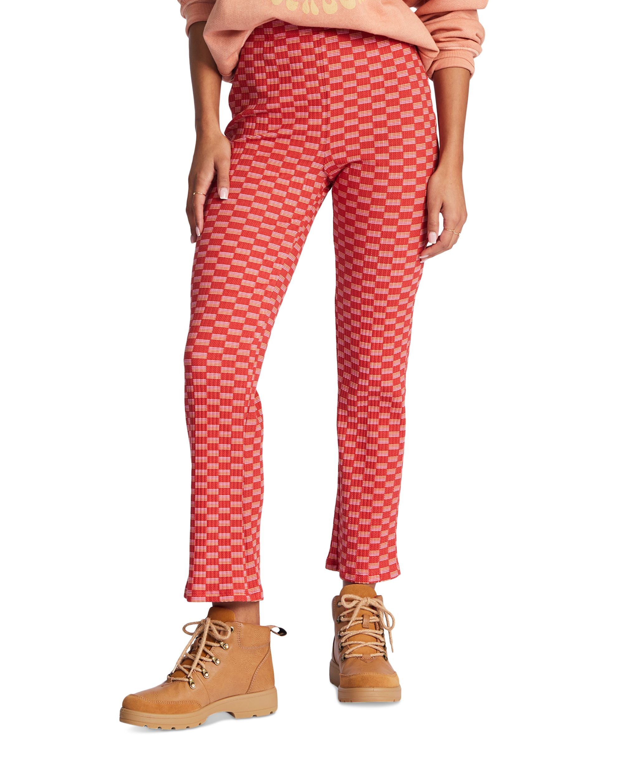 Juniors' Good Days Patterned Pull-On Knit Flare Pants