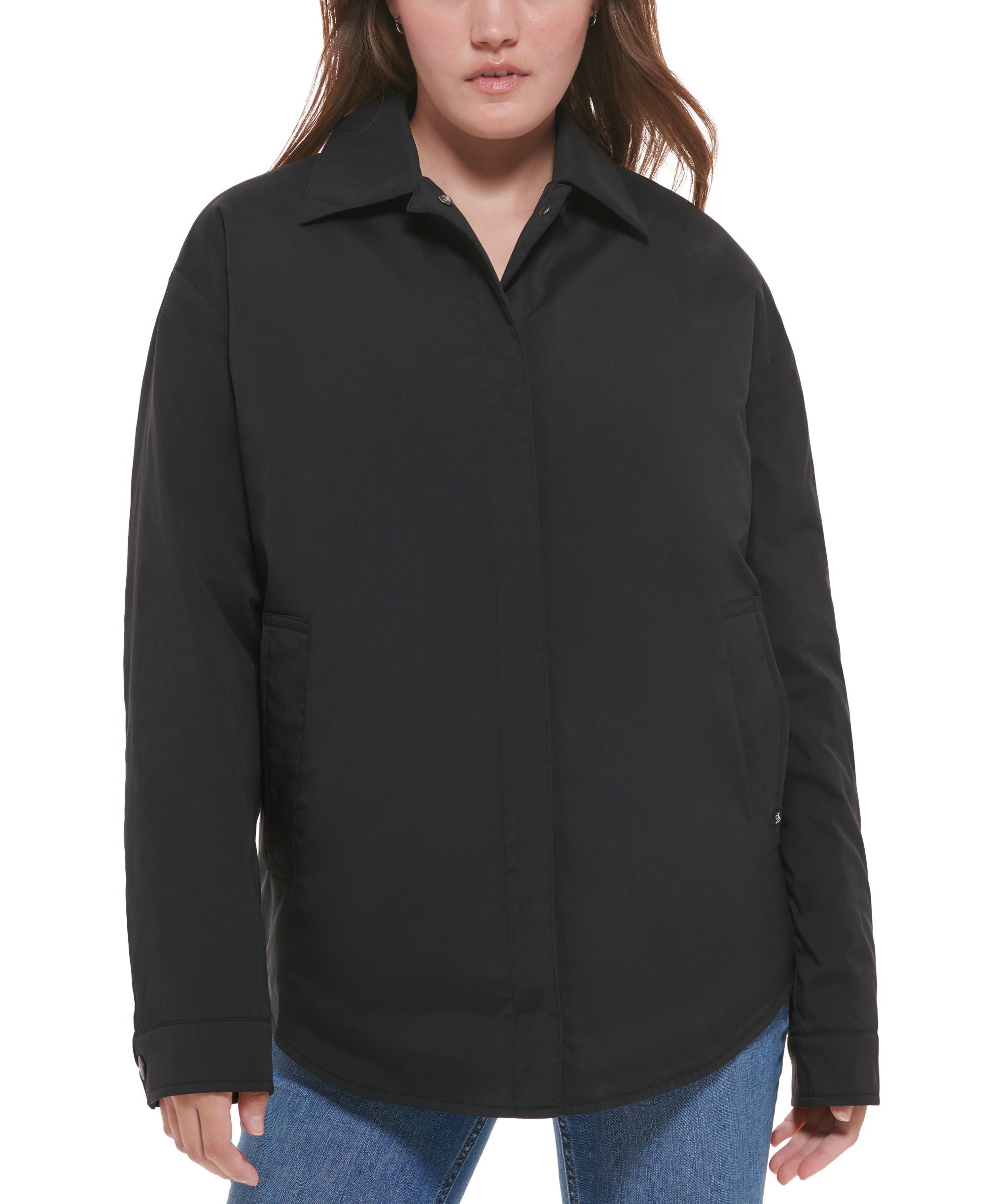 Women's Snap-Front Shirt Jacket