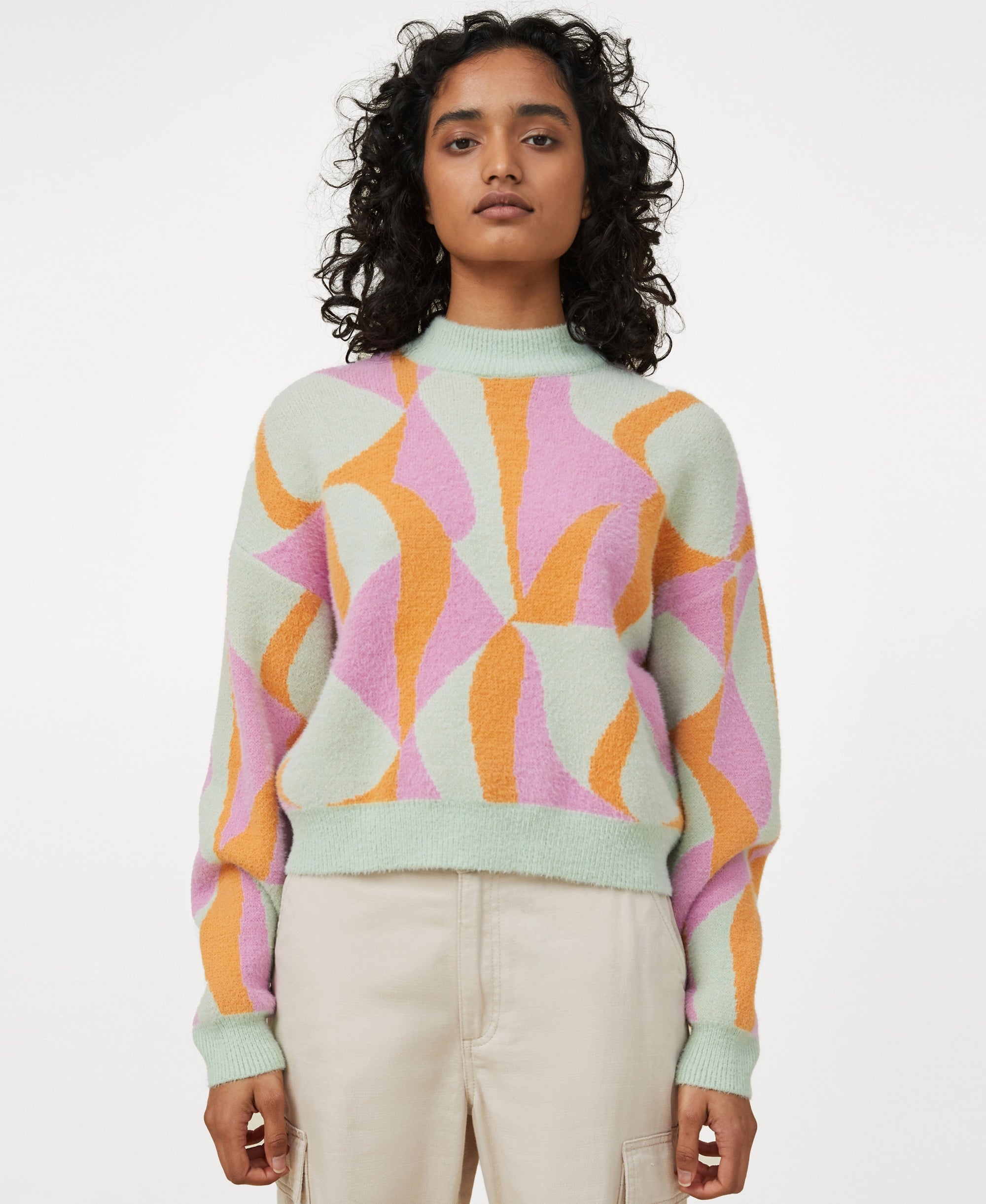 Women's Fluffy Optical Sweater