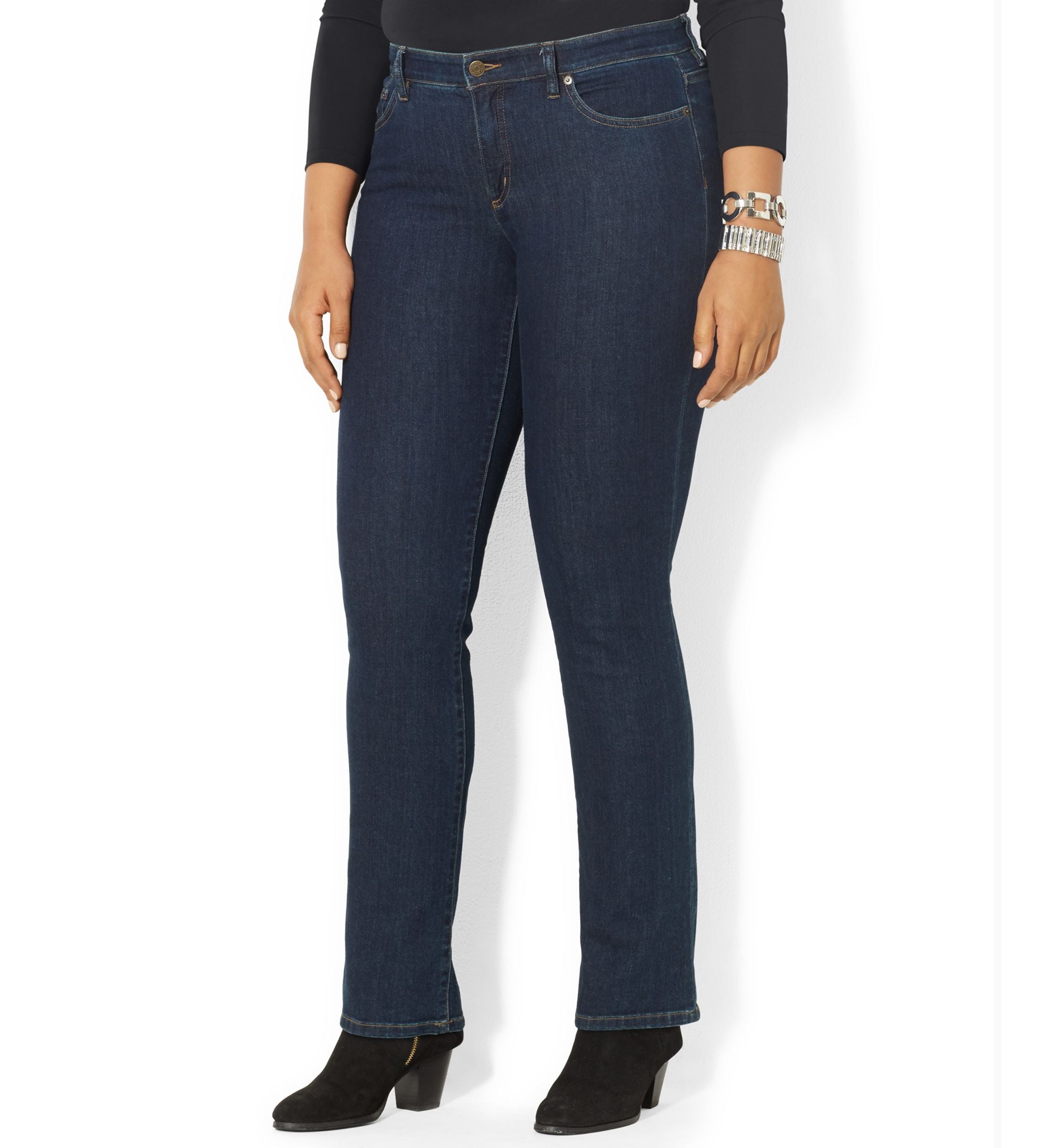 Lauren Ralph Lauren Plus Size Modern Curvy Straight Leg Jeans