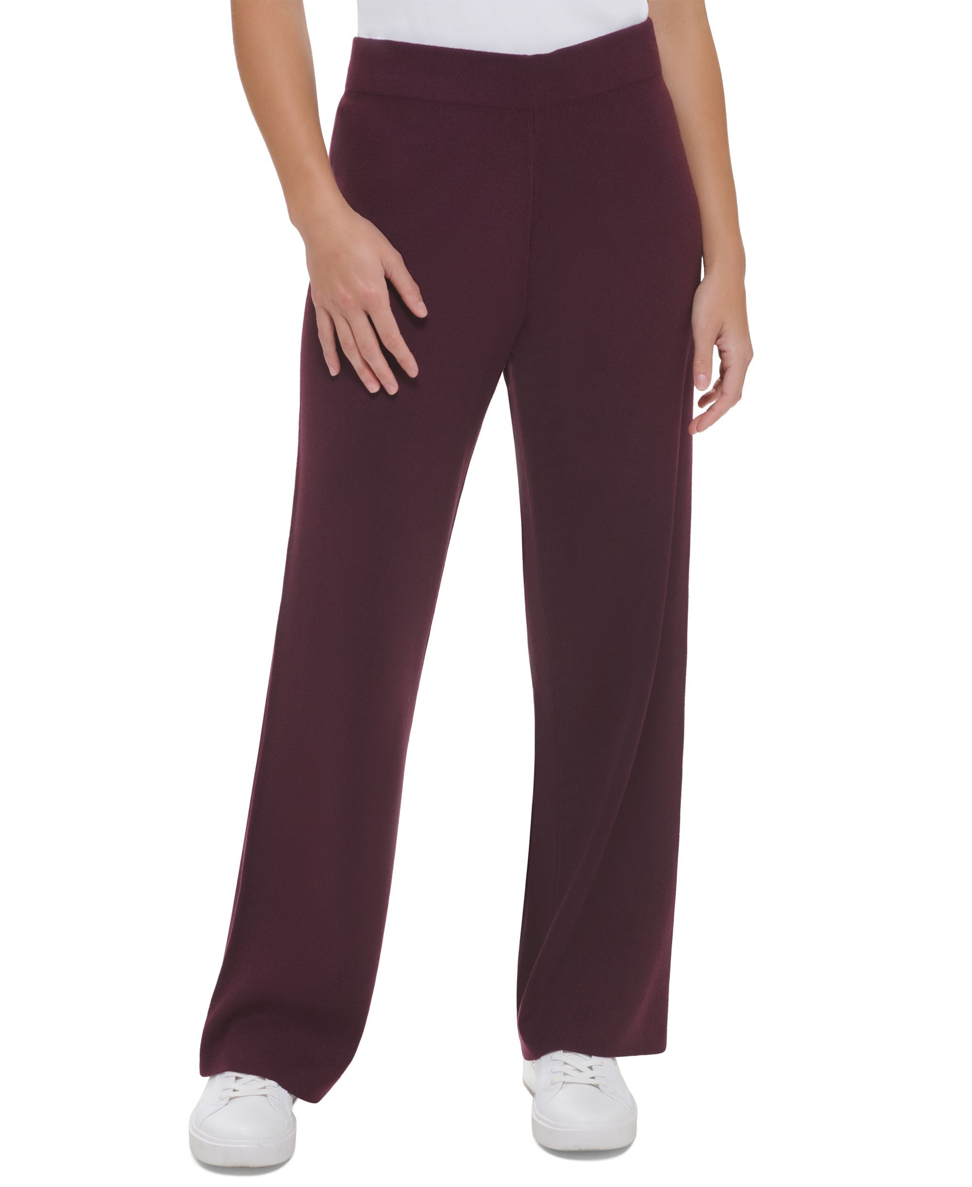 Calvin Klein Womens Wide Leg Sweater Pants