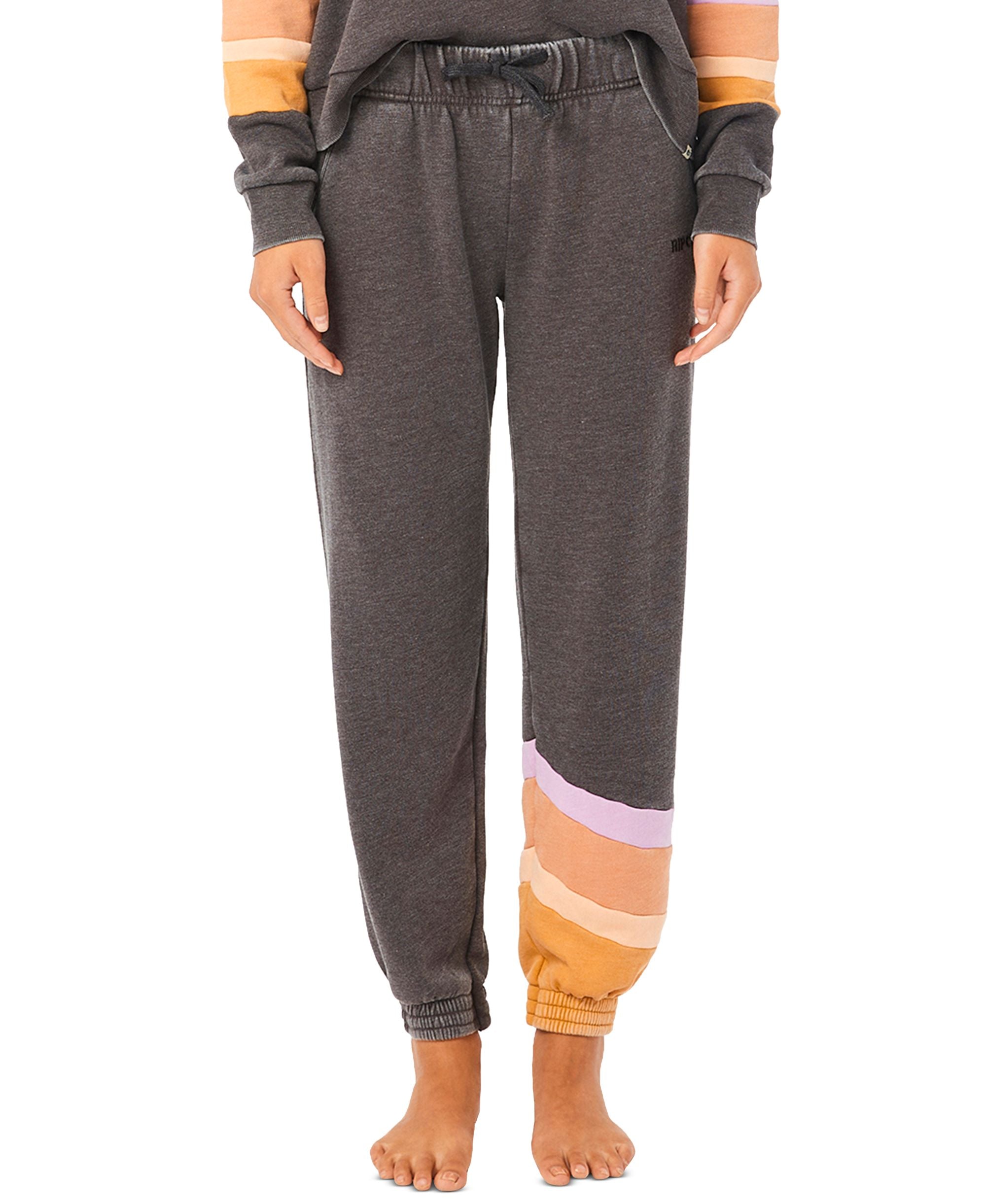 Juniors' Sunday Swell Colorblocked Fleece Track Pants
