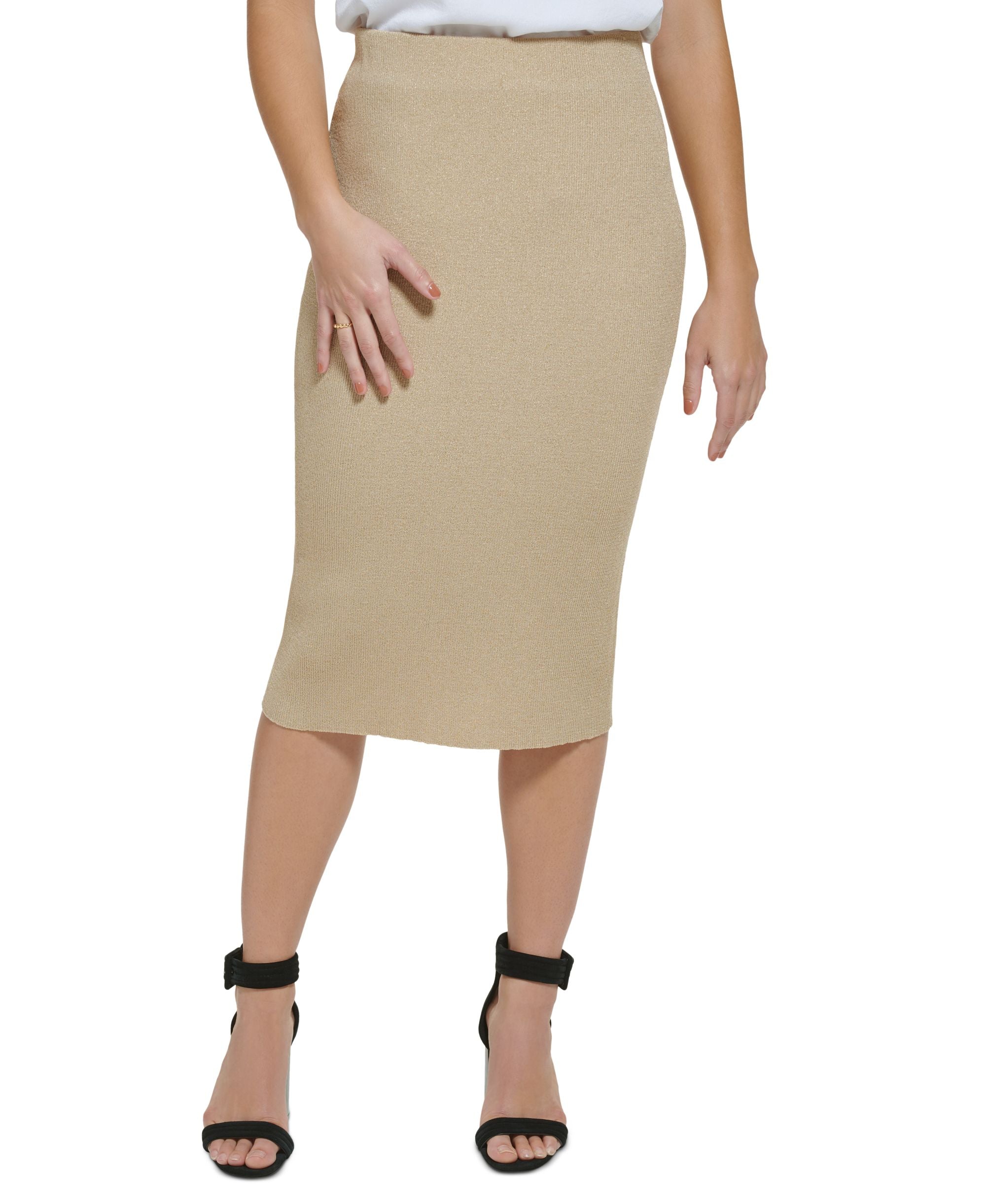 Women's Metallic Sweater Skirt