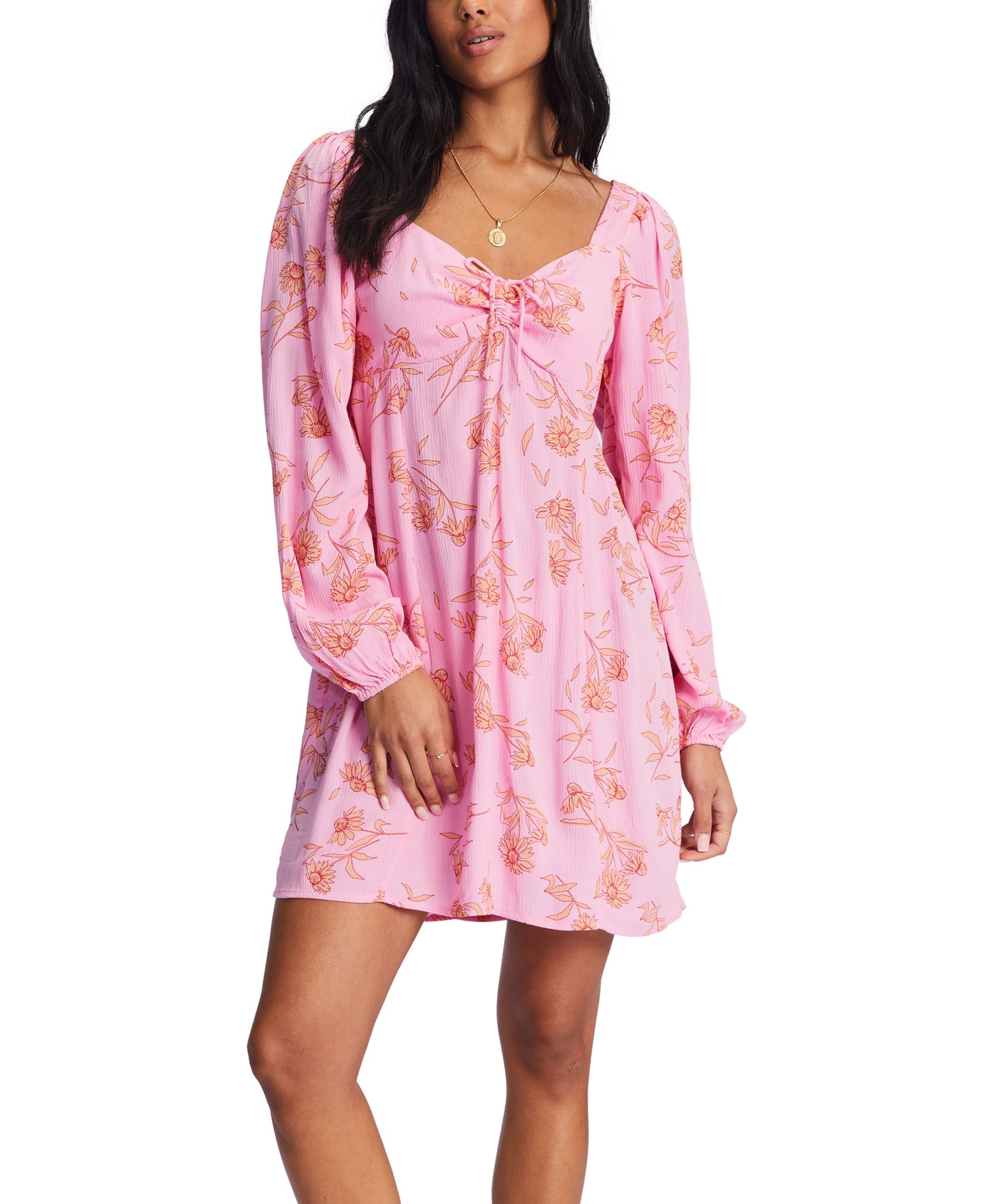 Juniors' Crush On You Printed Crinkle Woven Mini Dress