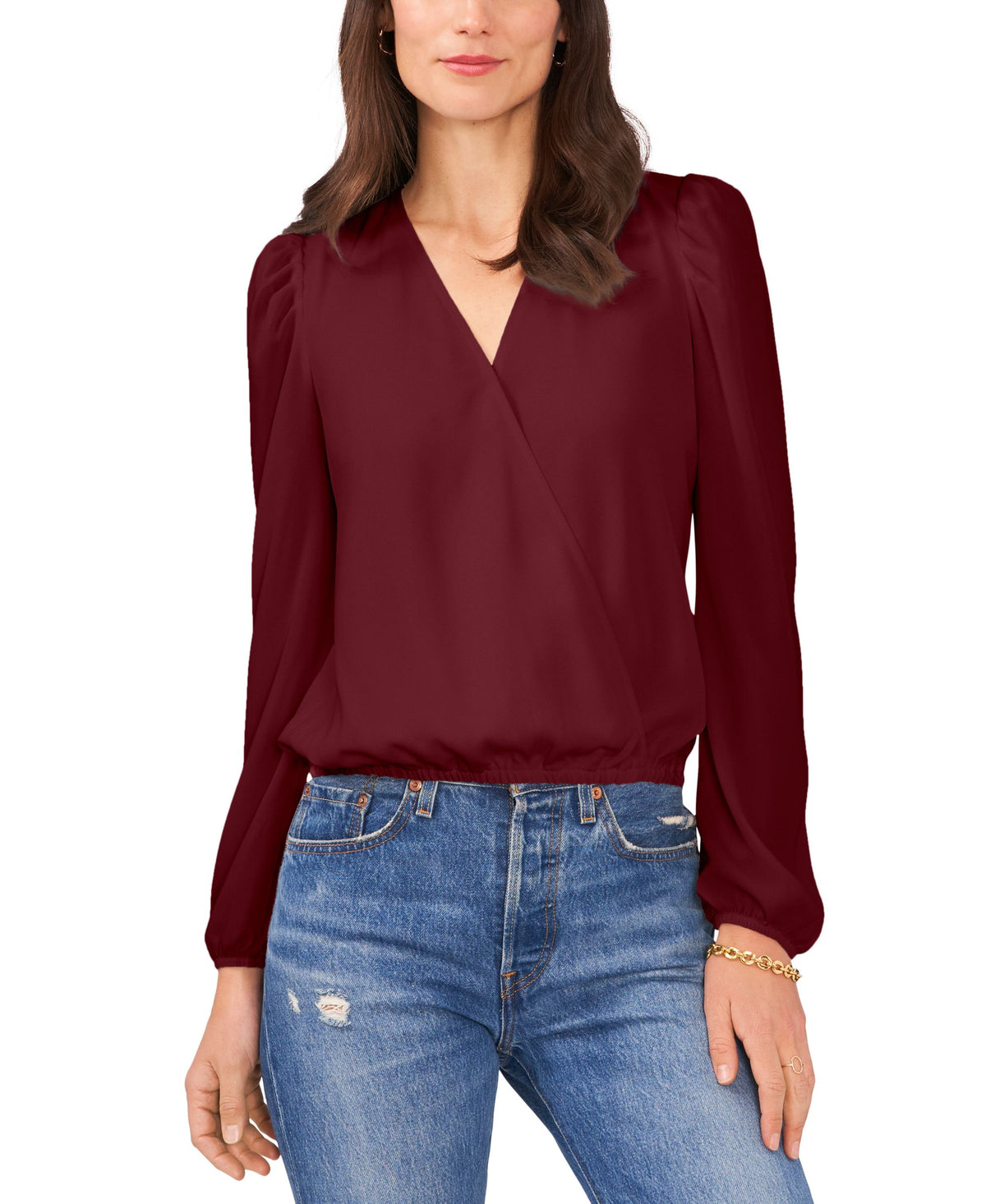 Sam Jess Petite Puff Sleeve Top