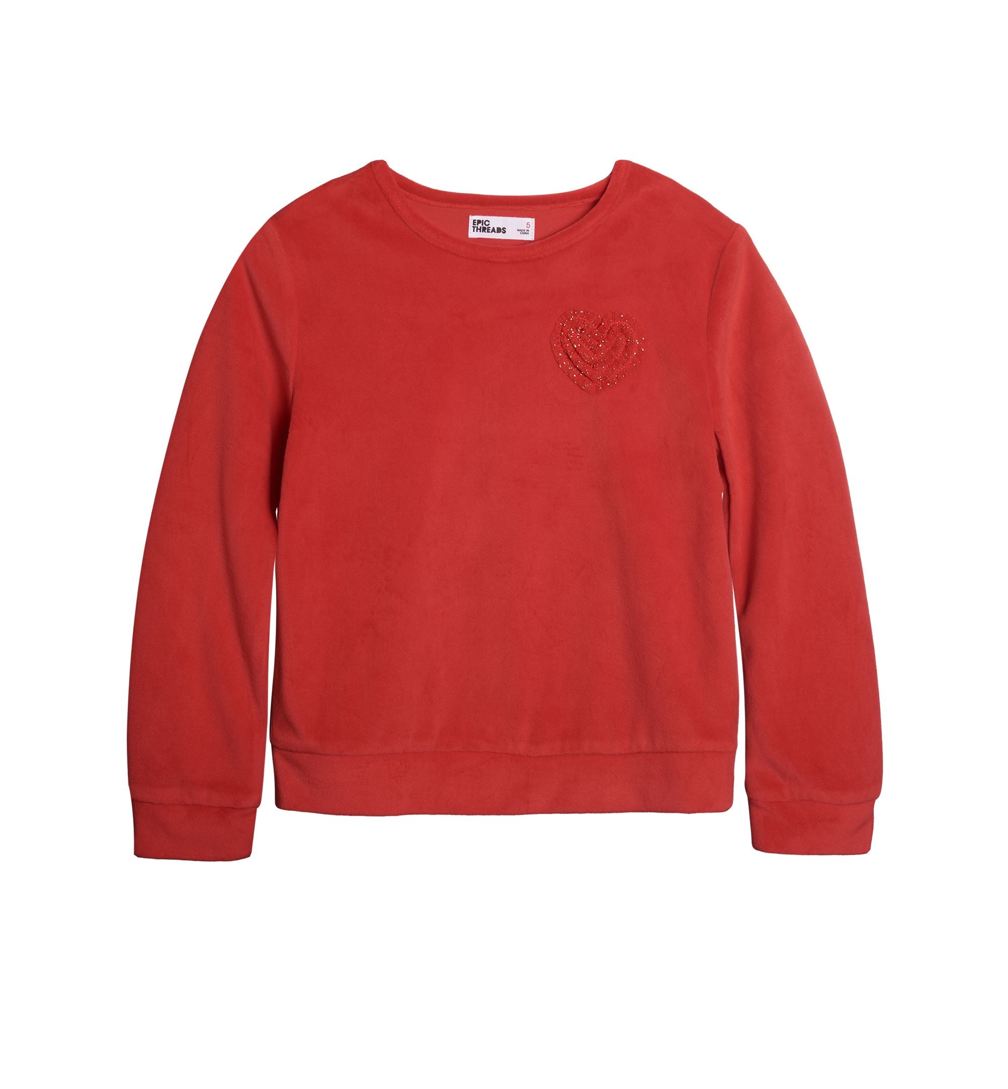 Toddler Girls Holiday Velour Sweatshirt
