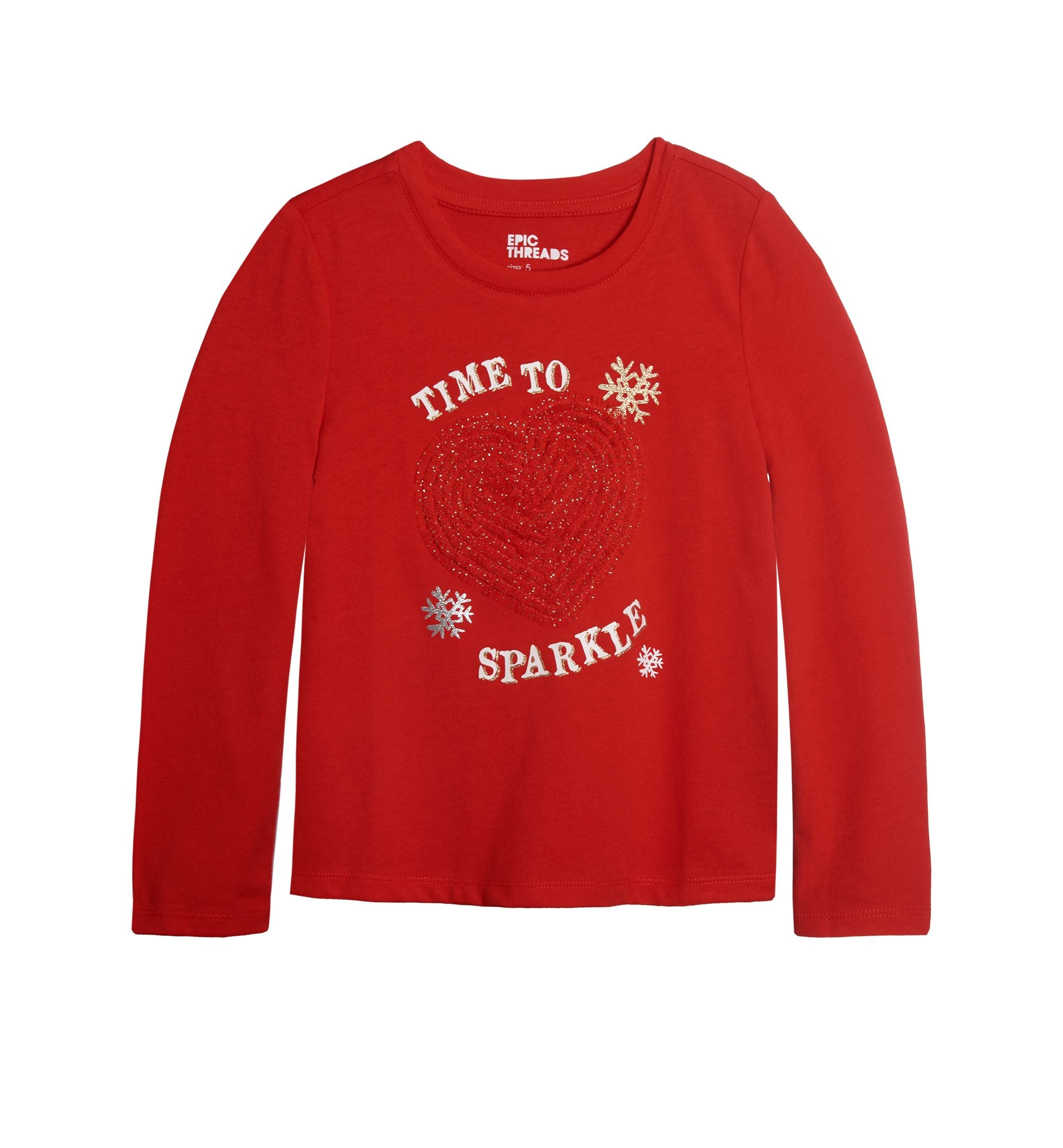 Epic Threads Toddler Girls Holiday Sparkle Tee
