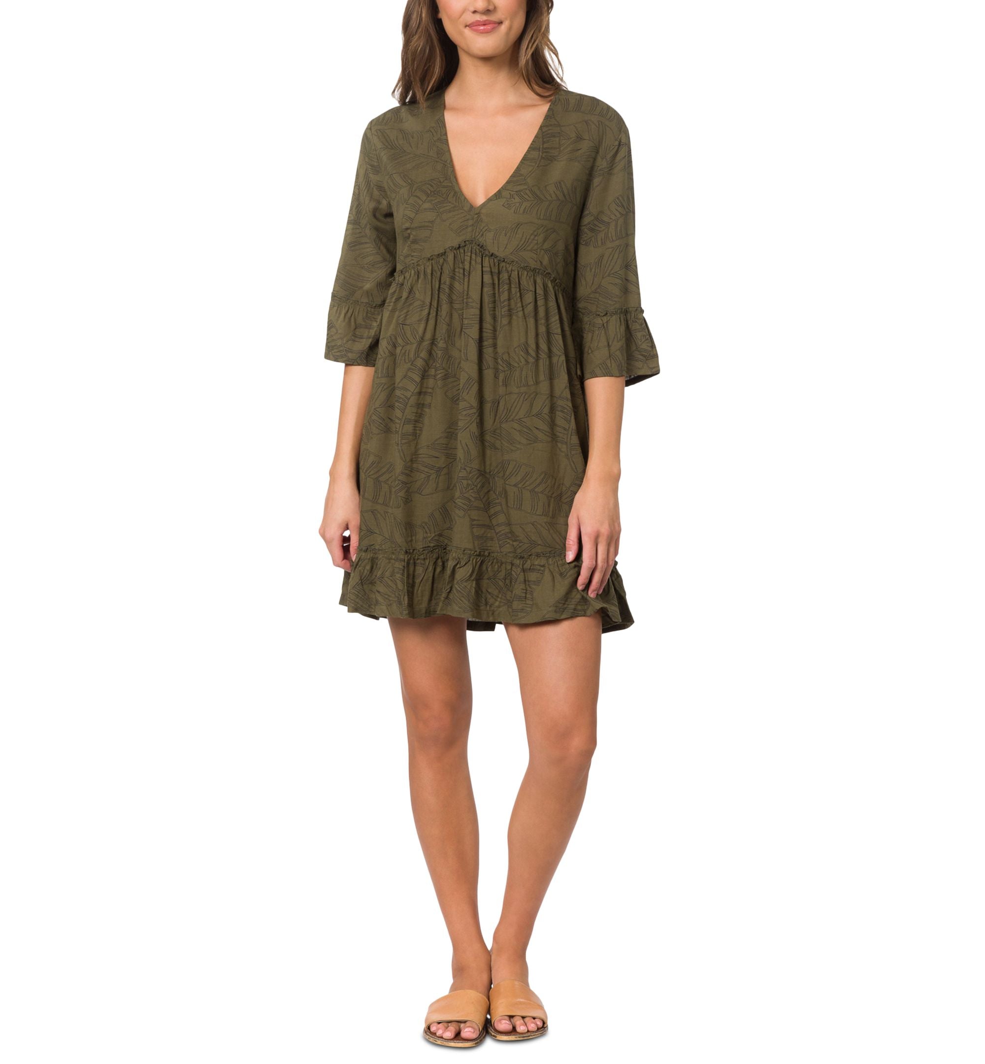 Juniors' Kamila A-Line Empire-Waist Ruffled Dress