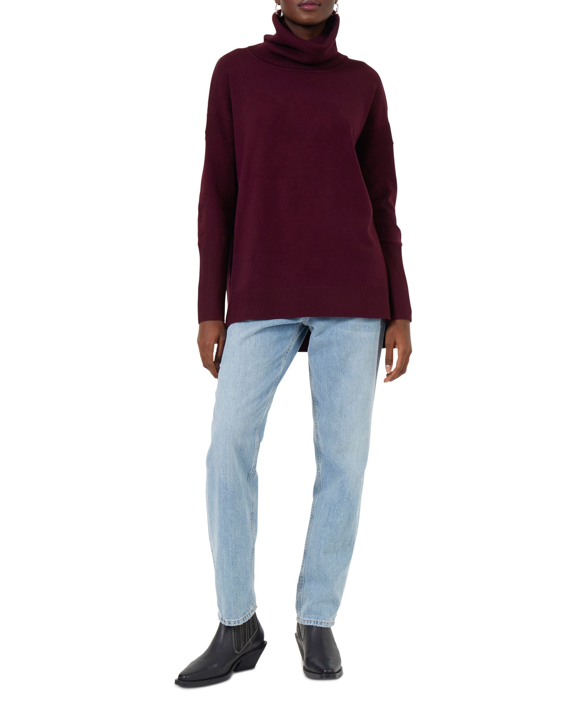 Women's Ribbed Cowlneck Sweater